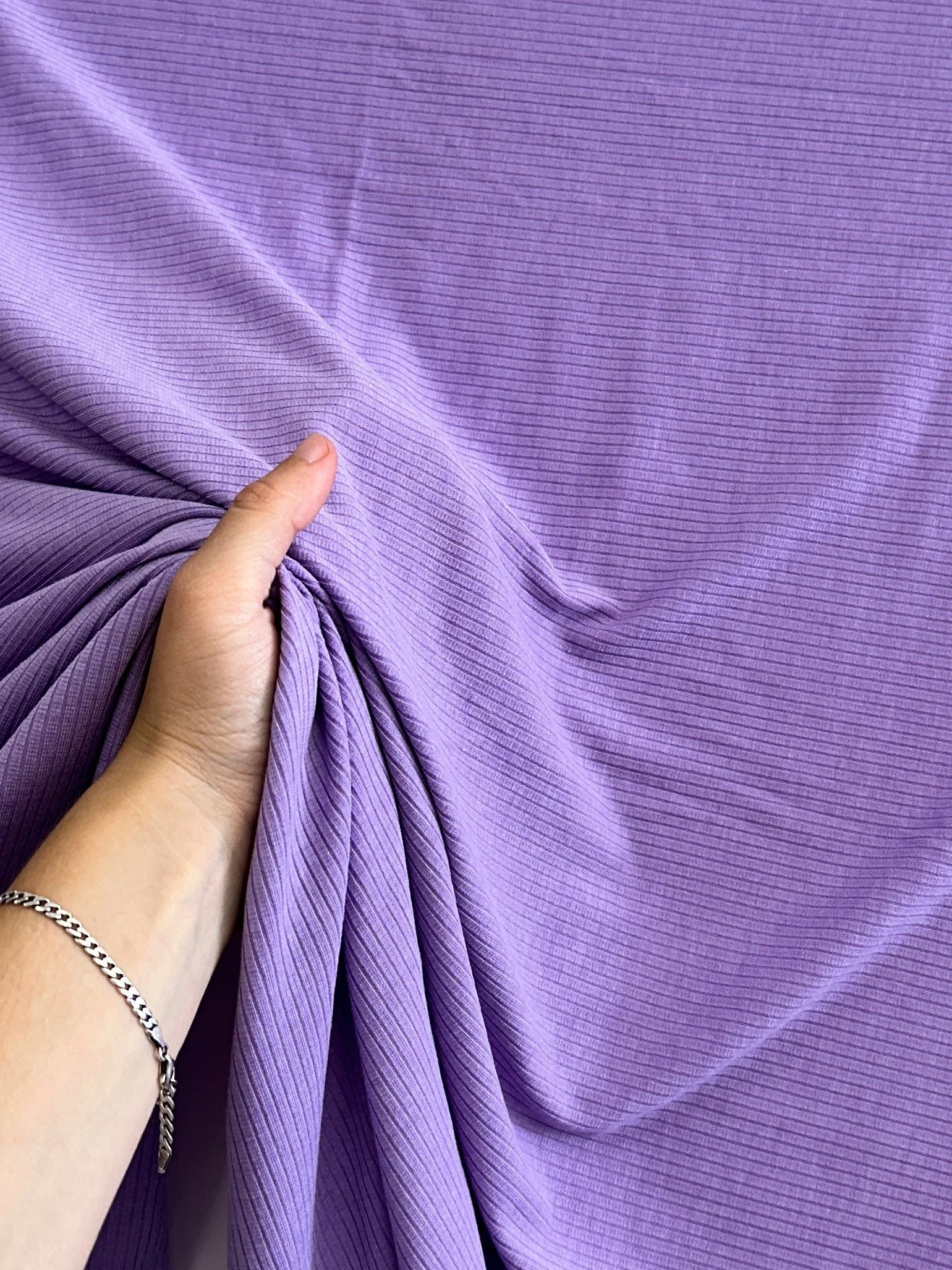 Lavender Solid Rib Knit - Image 2