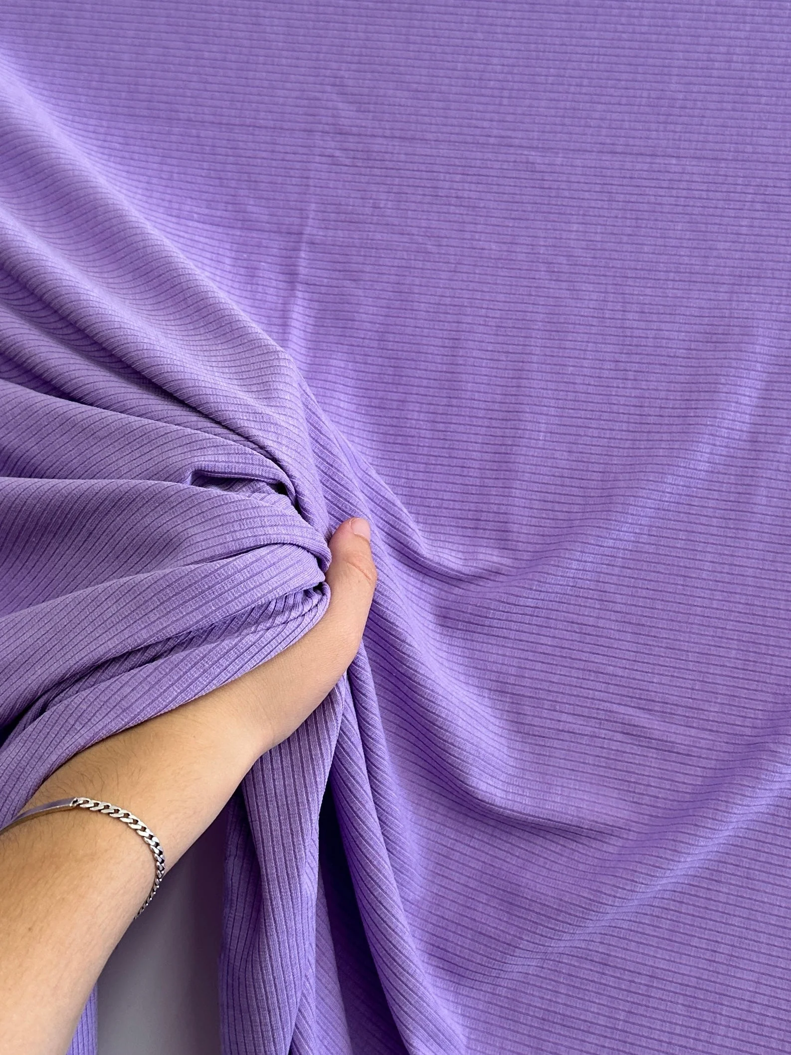 Lavender Solid Rib Knit - Image 6