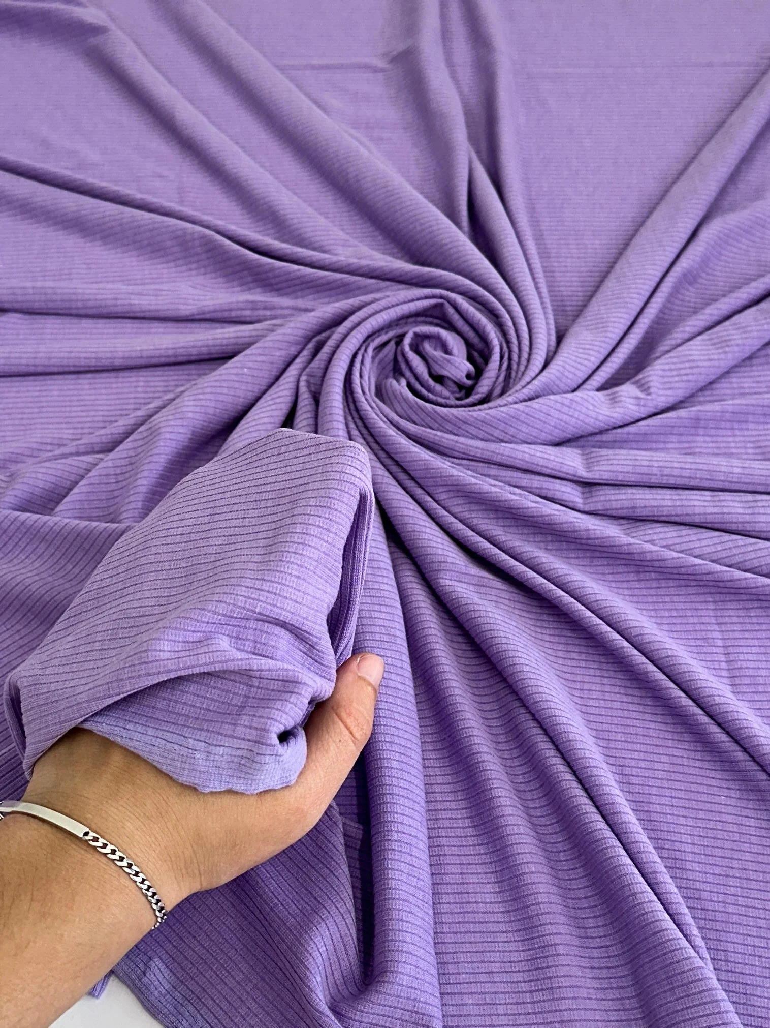 Lavender Solid Rib Knit - Image 9