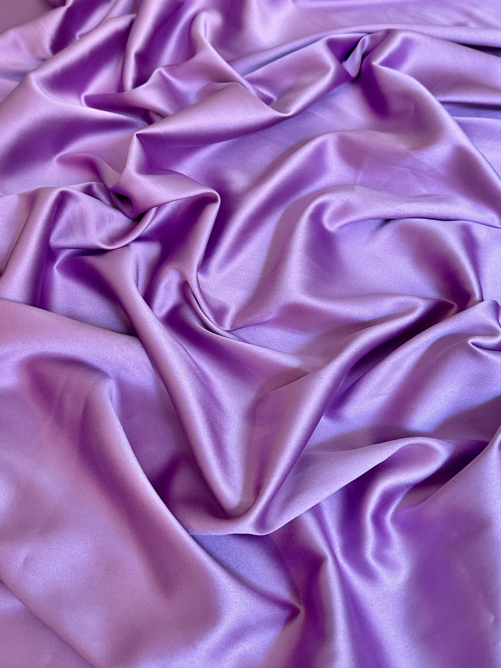 Lavender Stretch Crepe Back Satin - Image 11