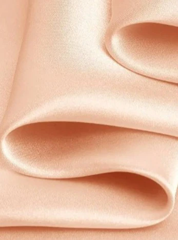 Light Peach Silky Stretch Satin - Image 3