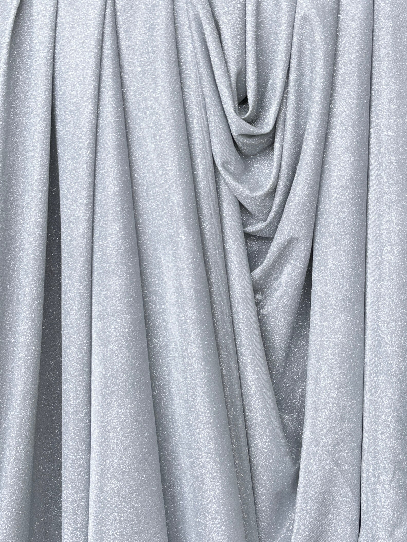 Light Silver Stretch Metallic Lurex