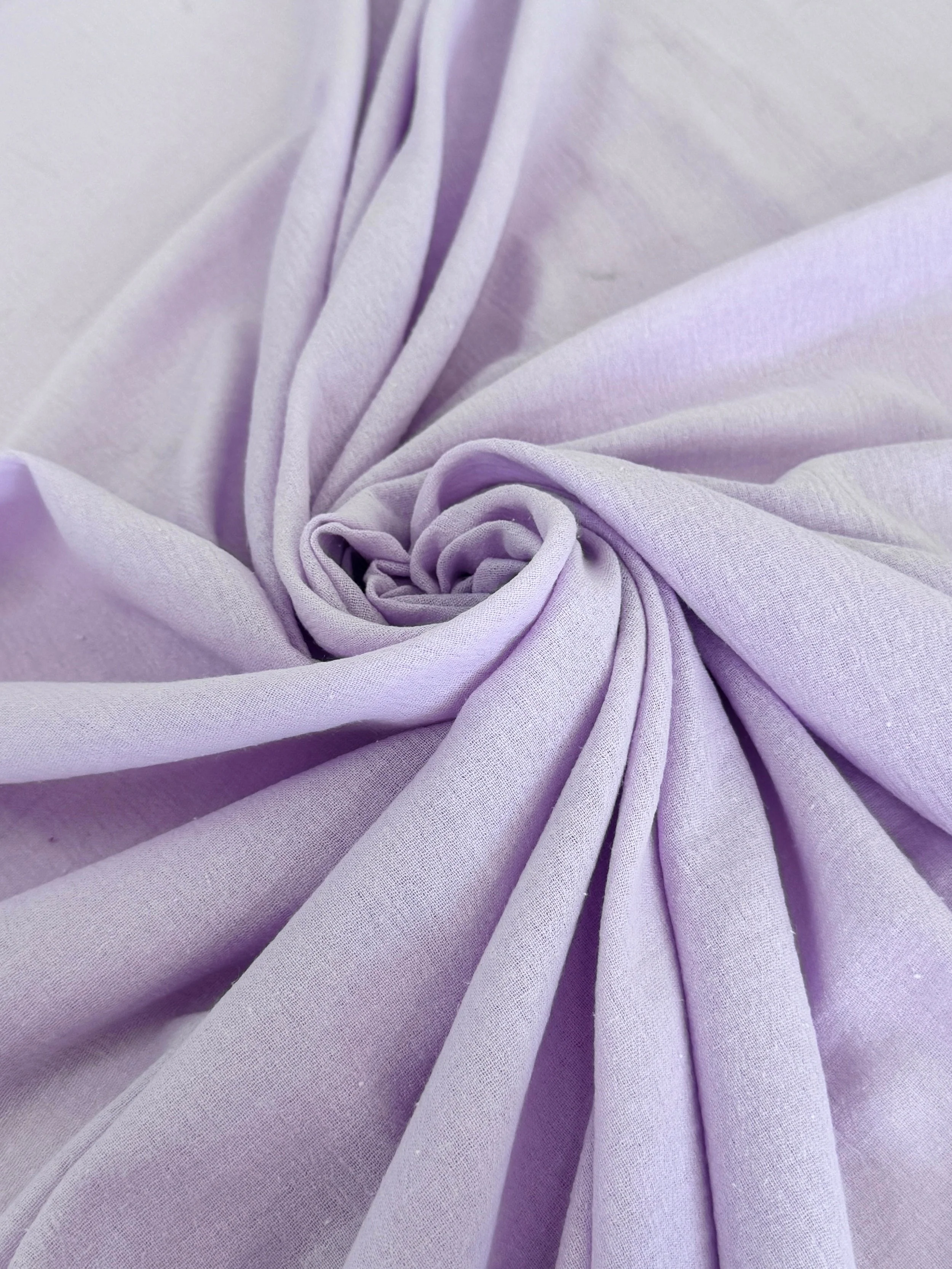 Lilac Crinkle Cotton Gauze
