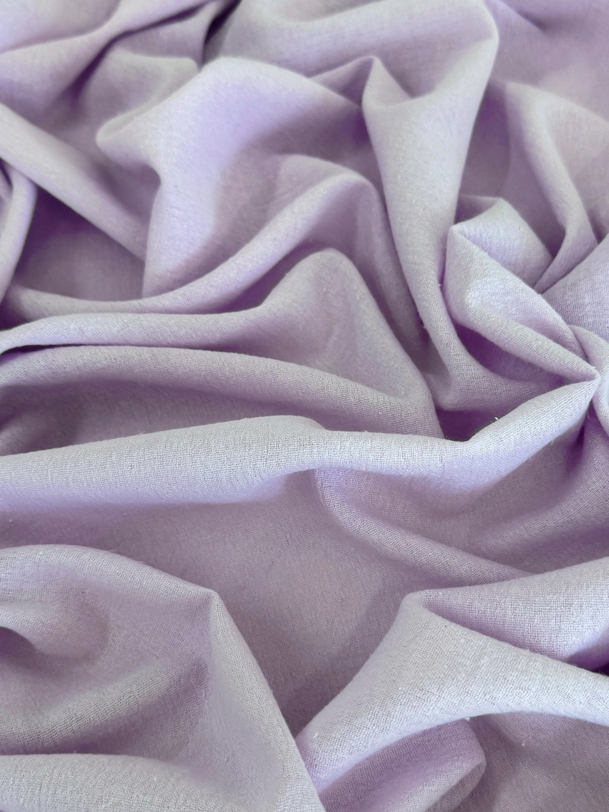 Lilac Crinkle Cotton Gauze - Image 4