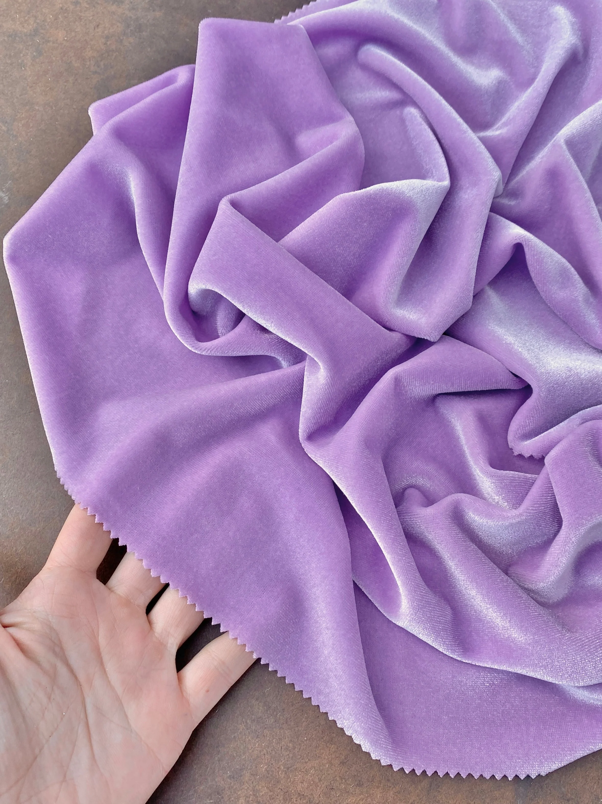 Lilac Stretch Velvet - Image 2