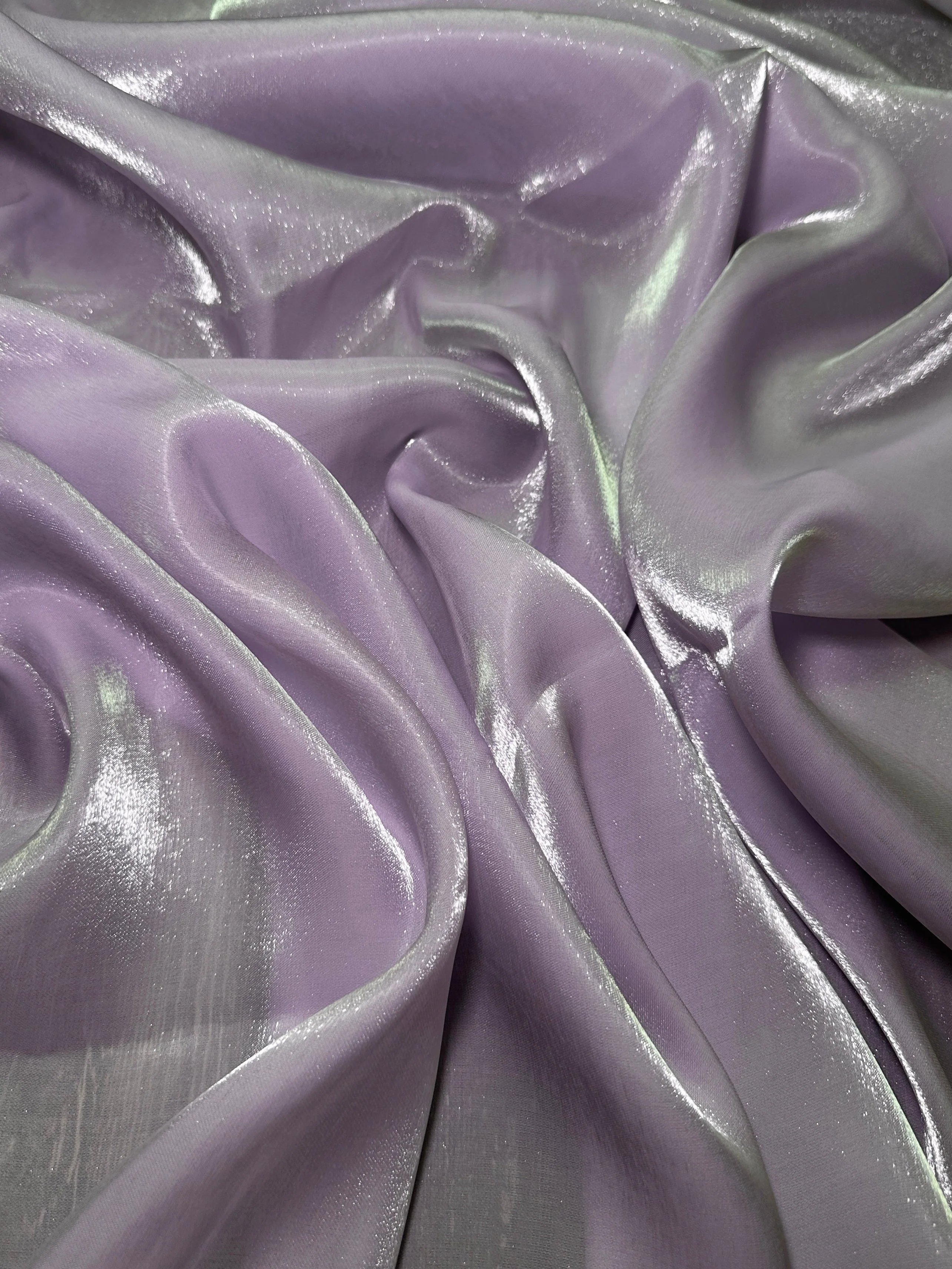 Lilac Water Liquid Shimmery Chiffon - Image 4