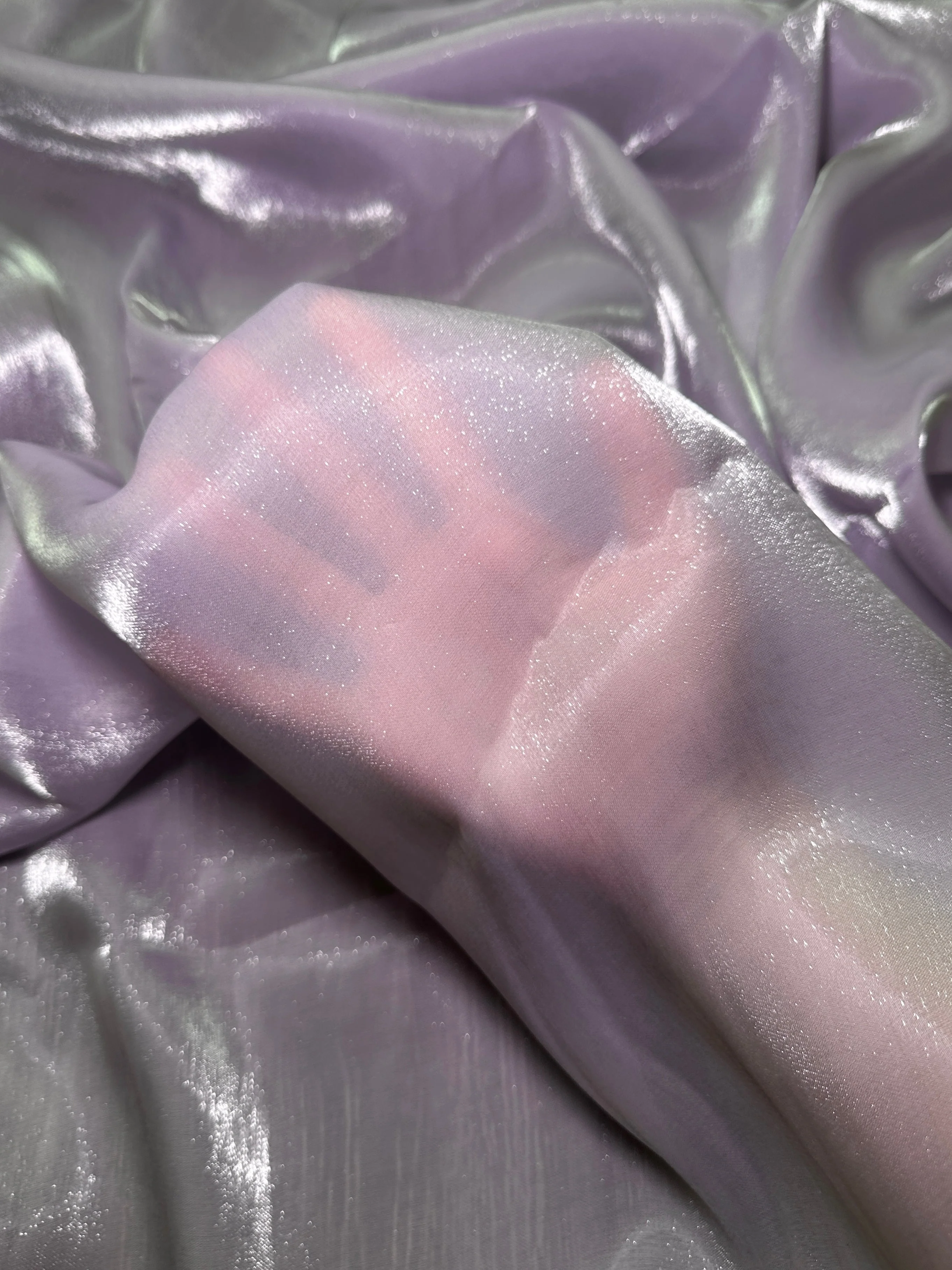 Lilac Water Liquid Shimmery Chiffon - Image 5