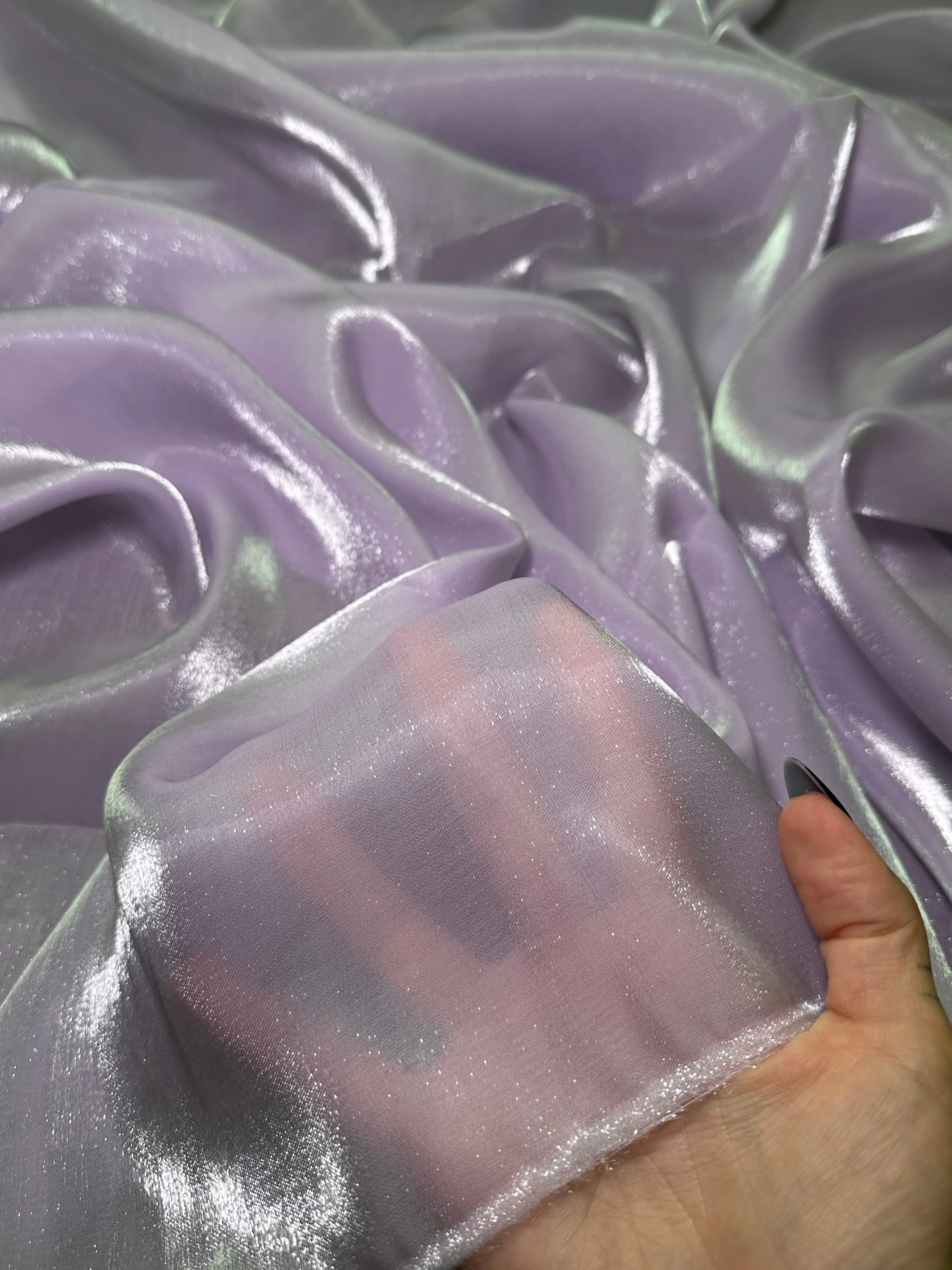 Lilac Water Liquid Shimmery Chiffon - Image 6