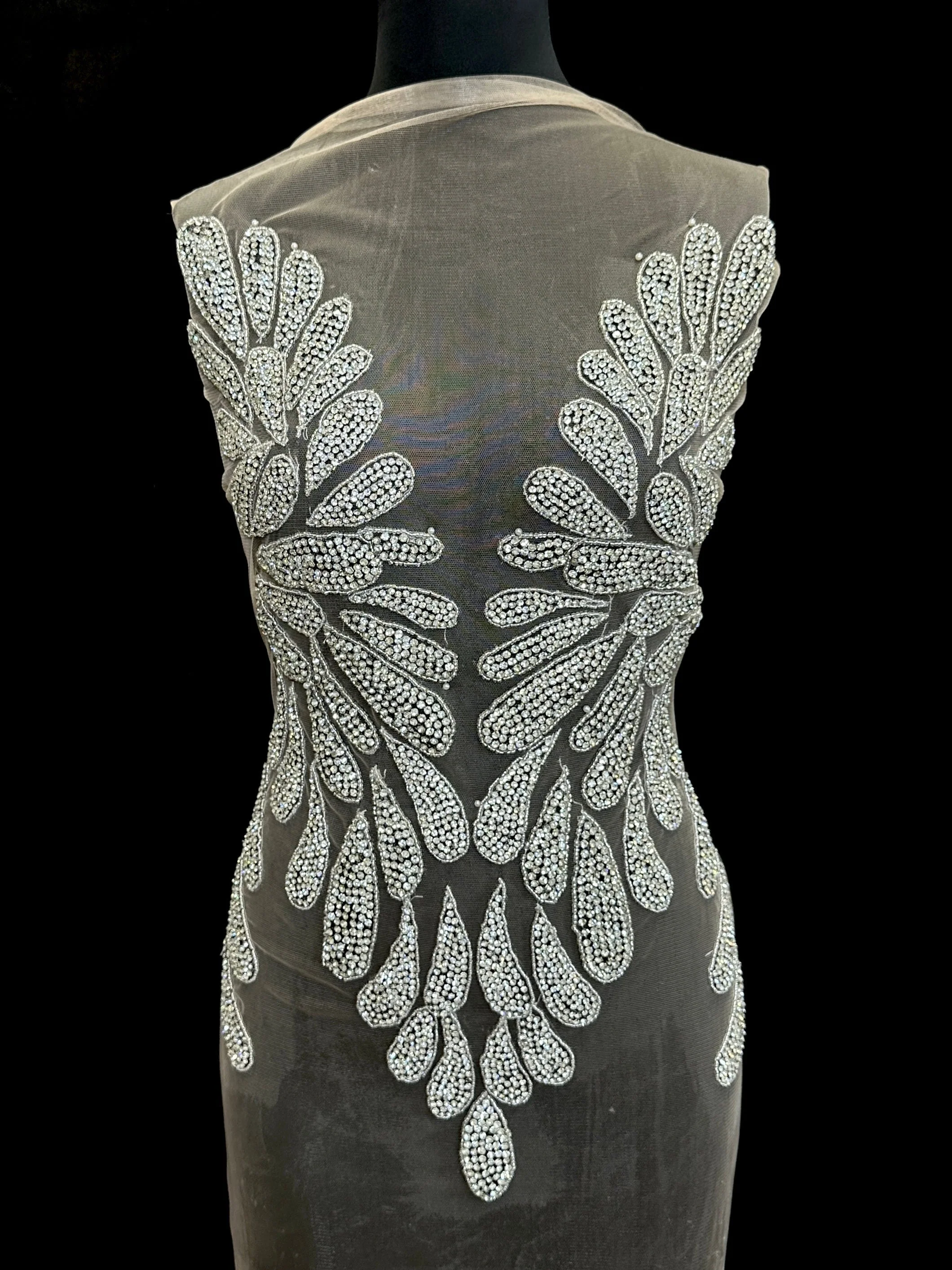 Lily Front/Back Rhinestones Bodice Applique