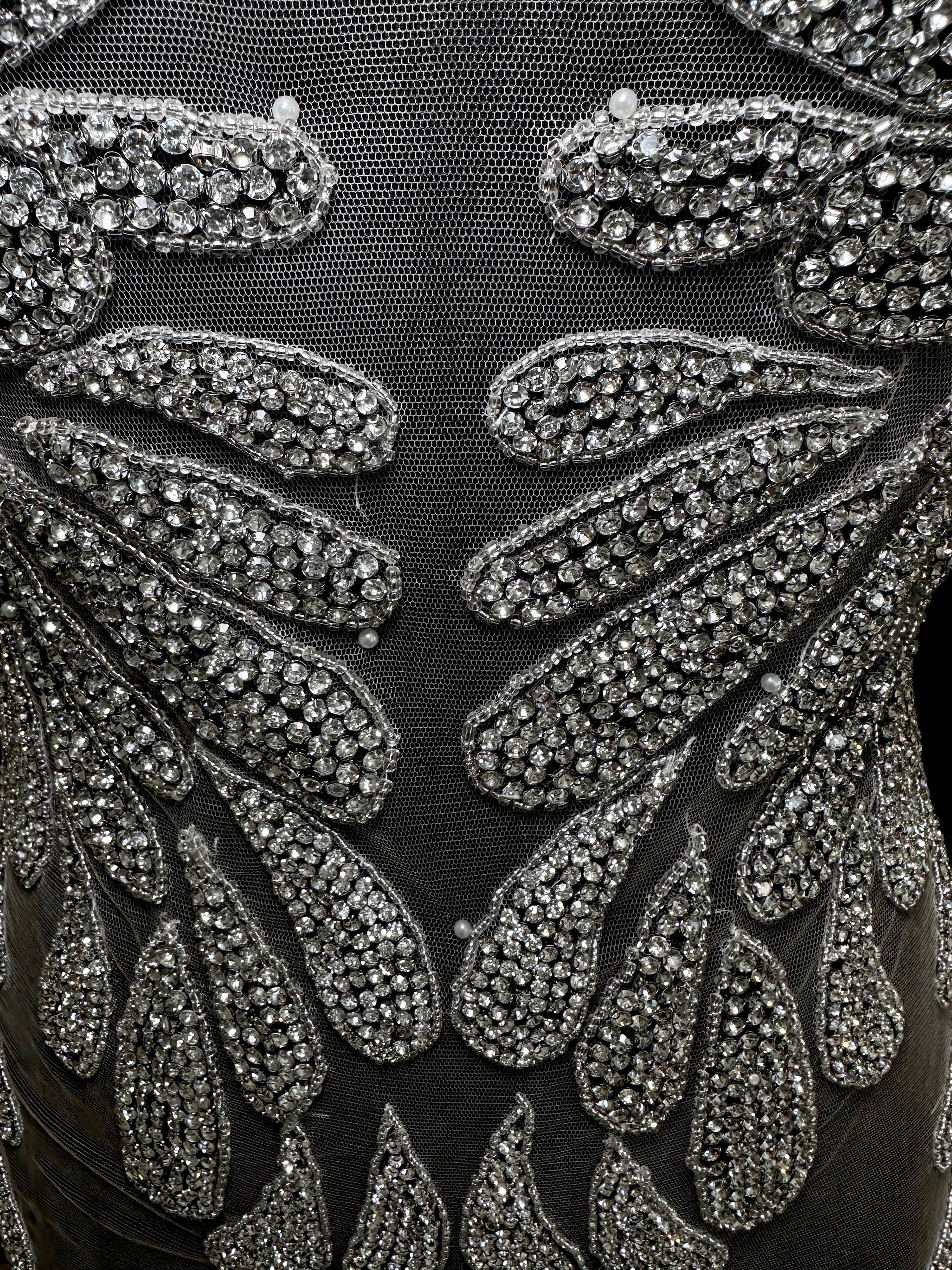 Lily Front/Back Rhinestones Bodice Applique - Image 2