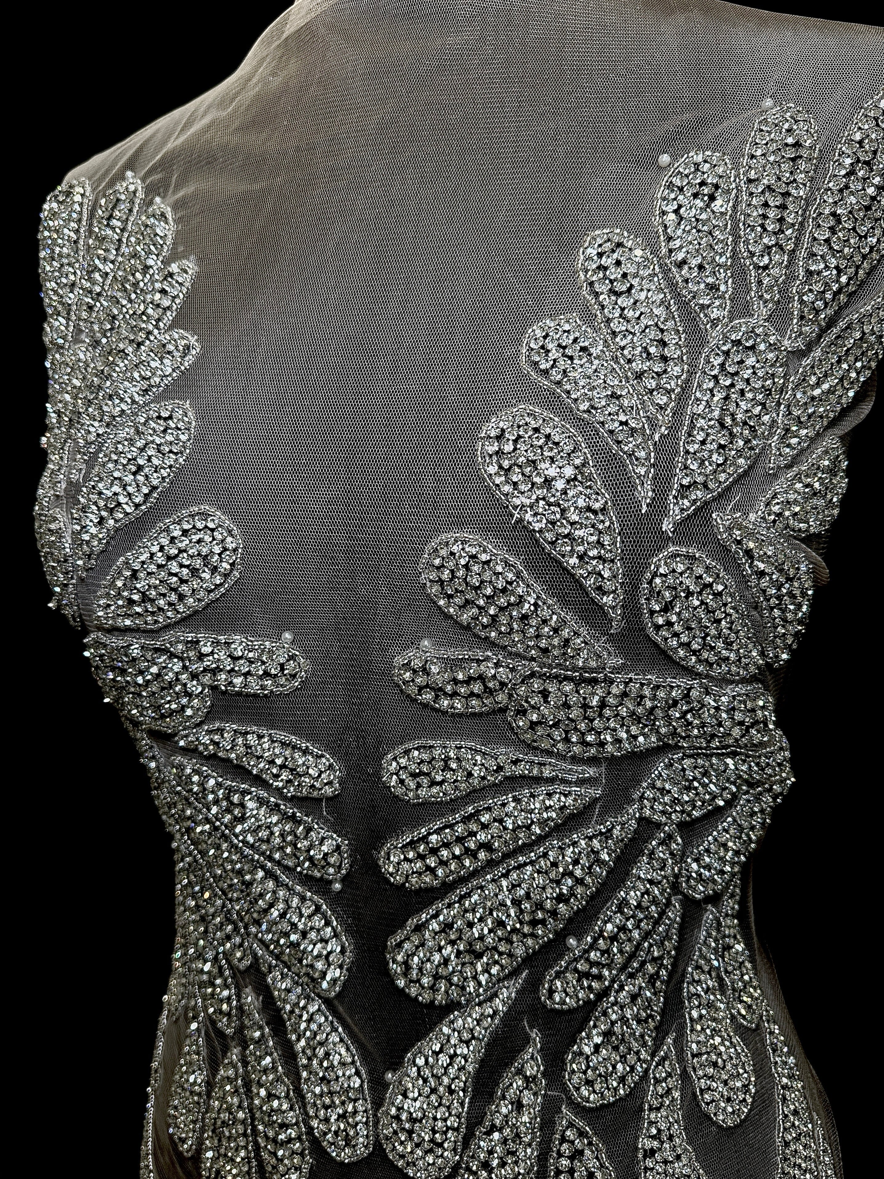 Lily Front/Back Rhinestones Bodice Applique - Image 5