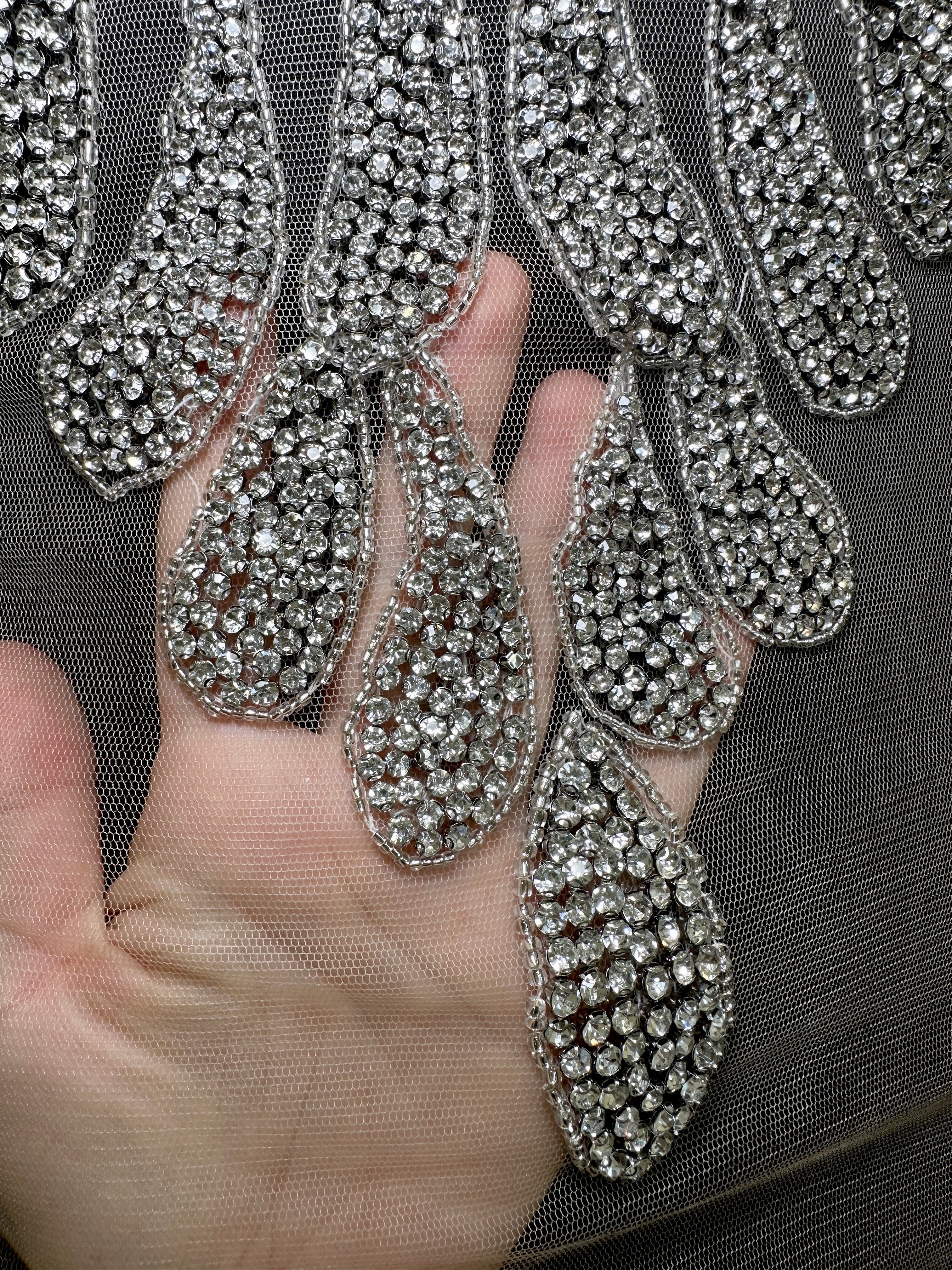 Lily Front/Back Rhinestones Bodice Applique - Image 6