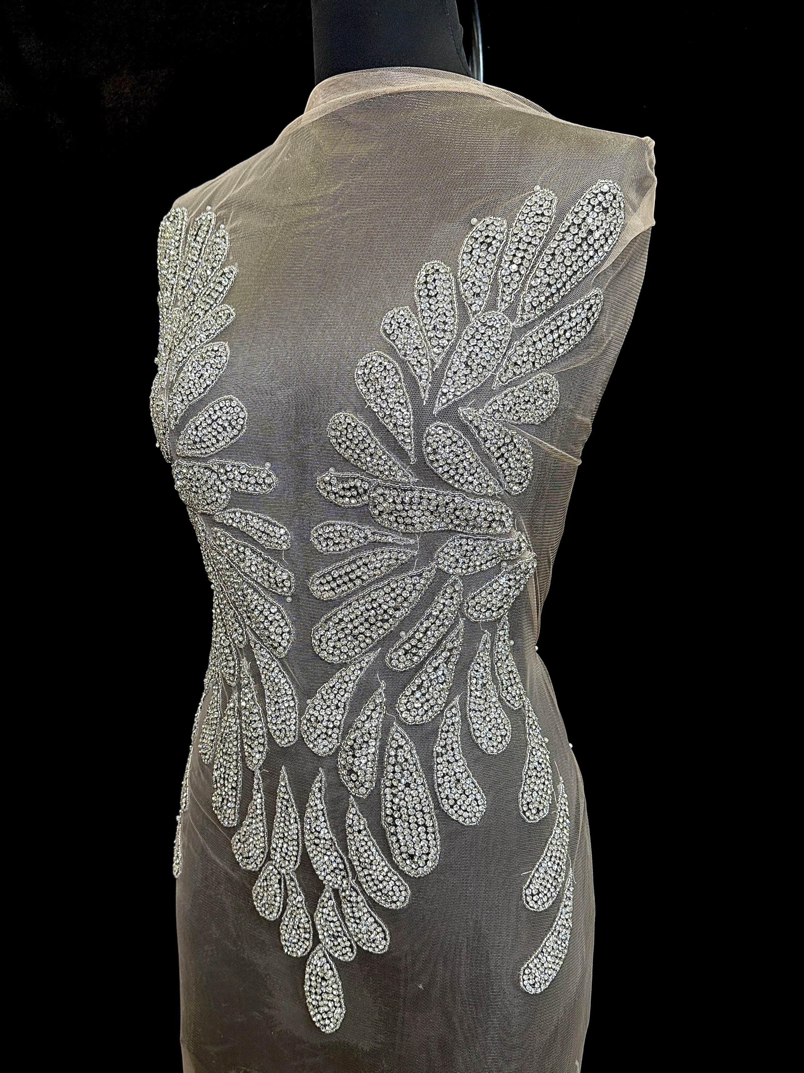 Lily Front/Back Rhinestones Bodice Applique - Image 7