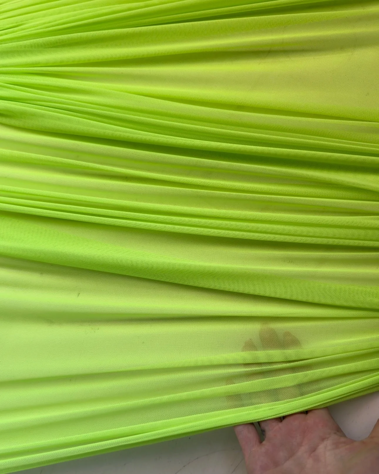 Lime Green 4 Way Stretch Power Mesh - Image 2