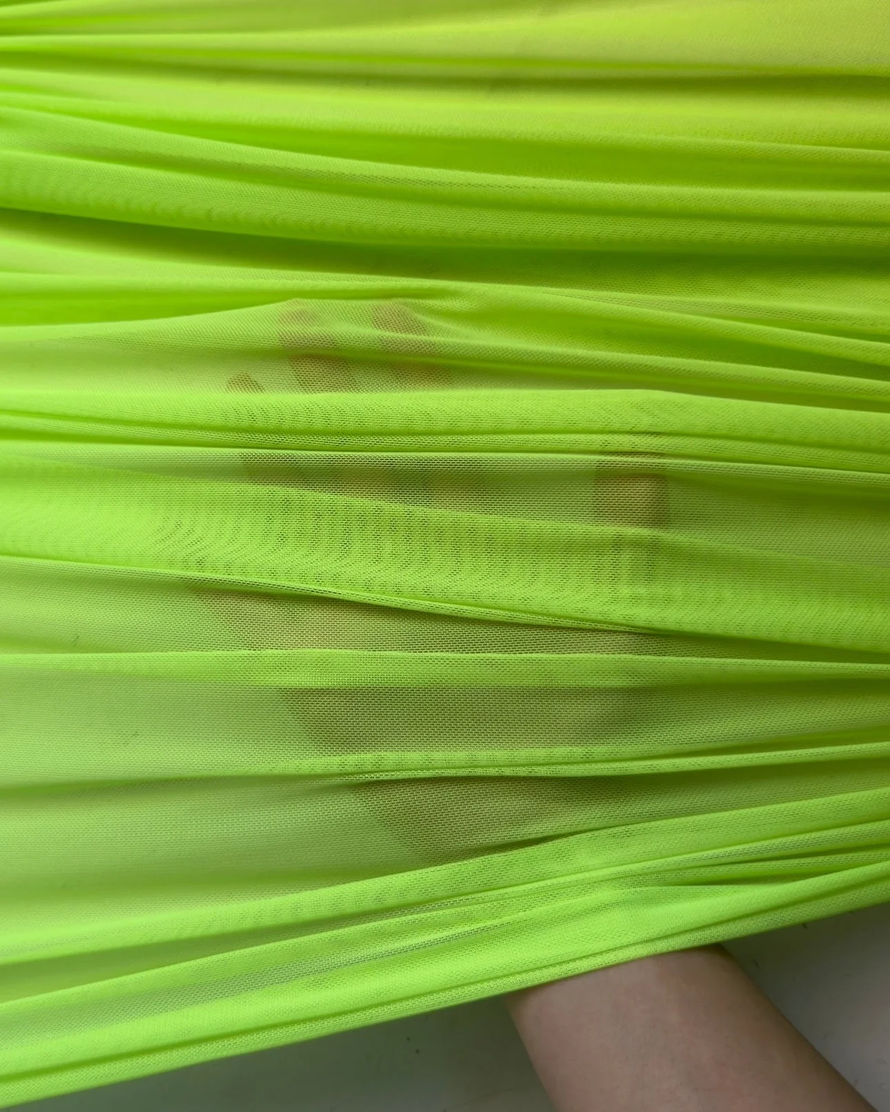 Lime Green 4 Way Stretch Power Mesh - Image 4