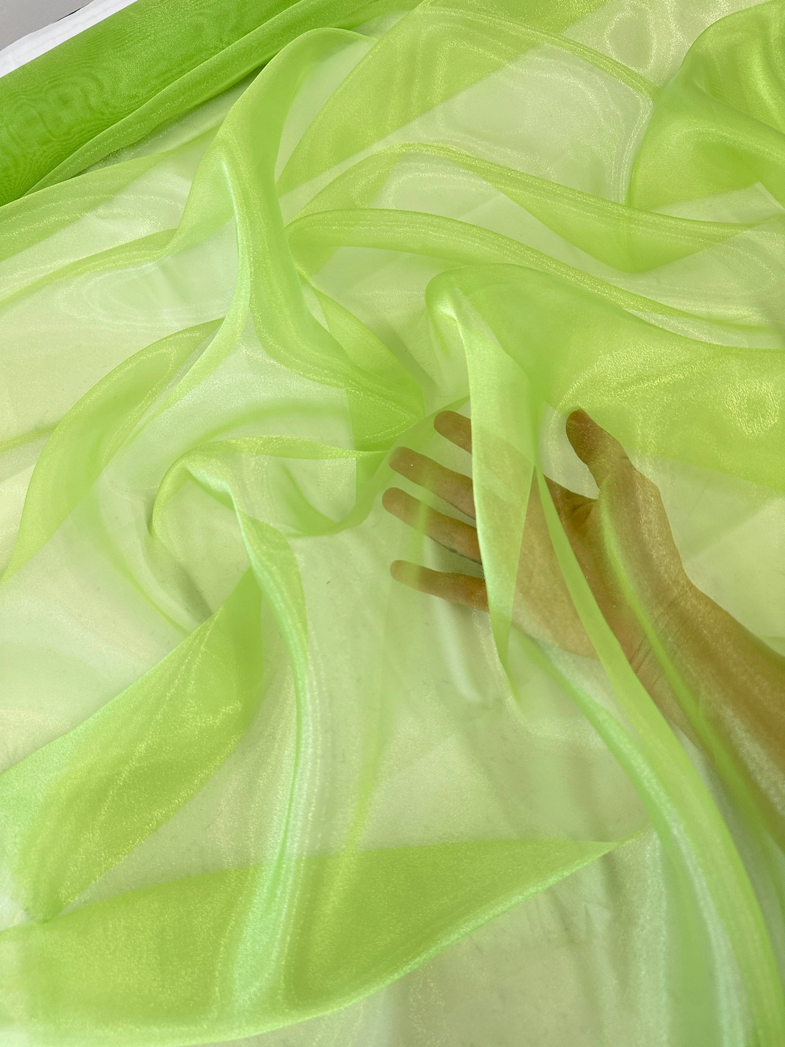 Lime Green Crystal Organza - Image 5