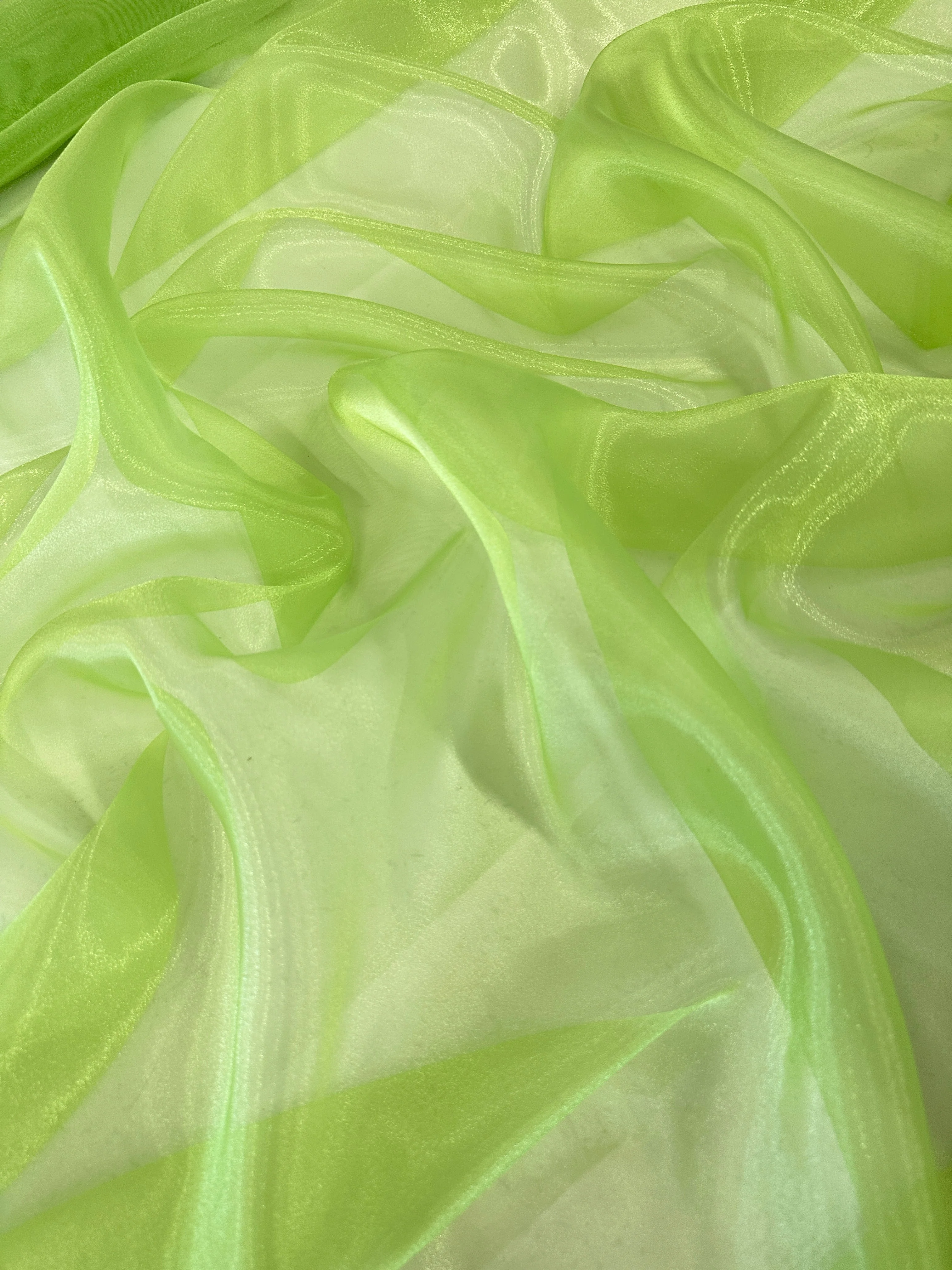Lime Green Crystal Organza - Image 6