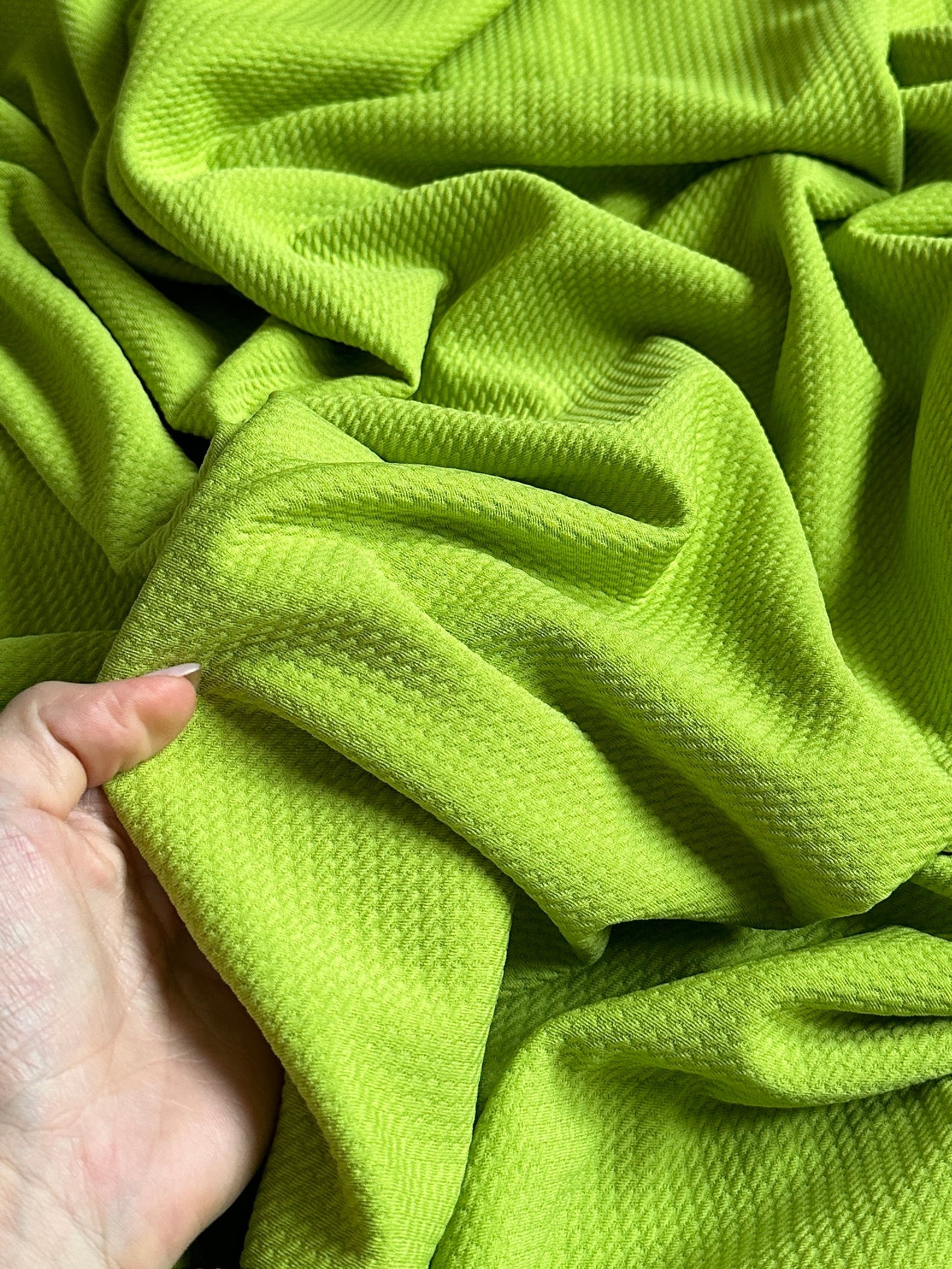 Lime Green Liverpool Knit - Image 9
