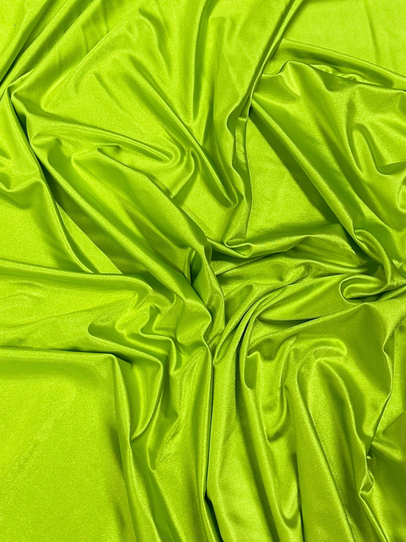 Lime Green Shiny Nylon Spandex - Image 2