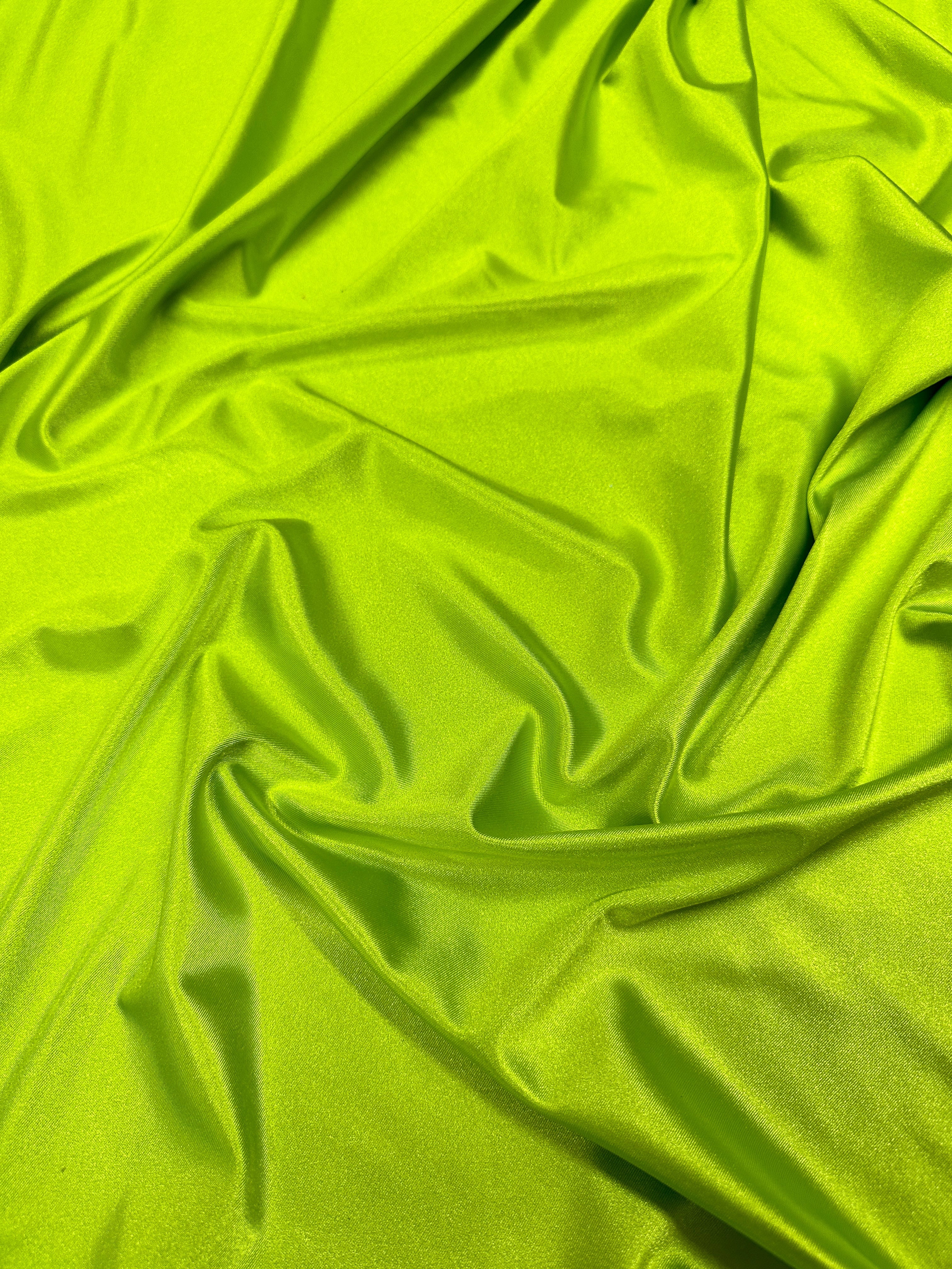 Lime Green Shiny Nylon Spandex - Image 6