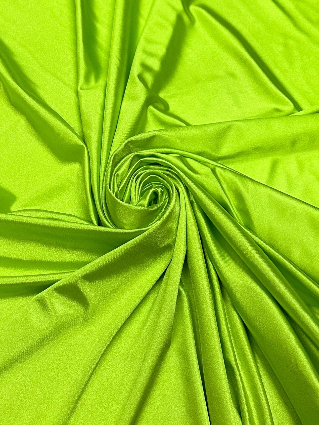 Lime Green Shiny Nylon Spandex - Image 8