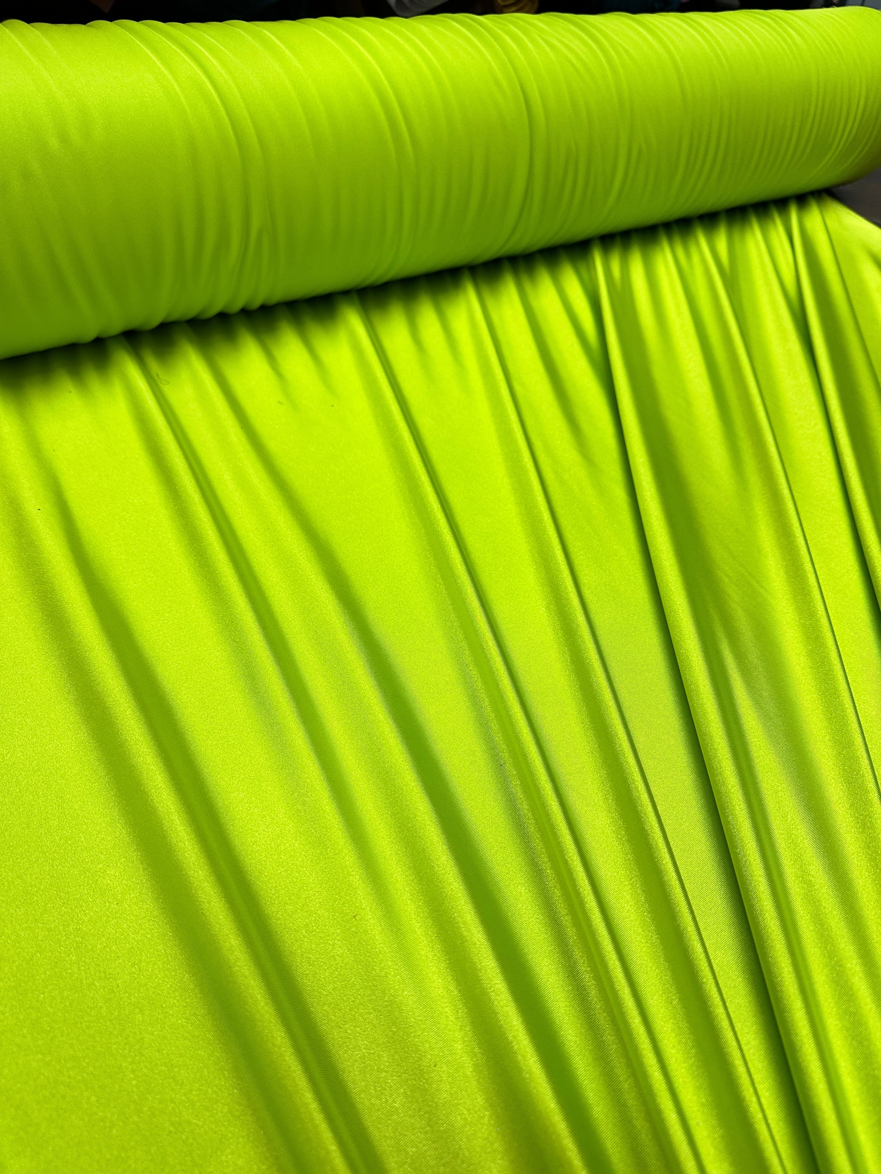 Lime Green Shiny Nylon Spandex - Image 9