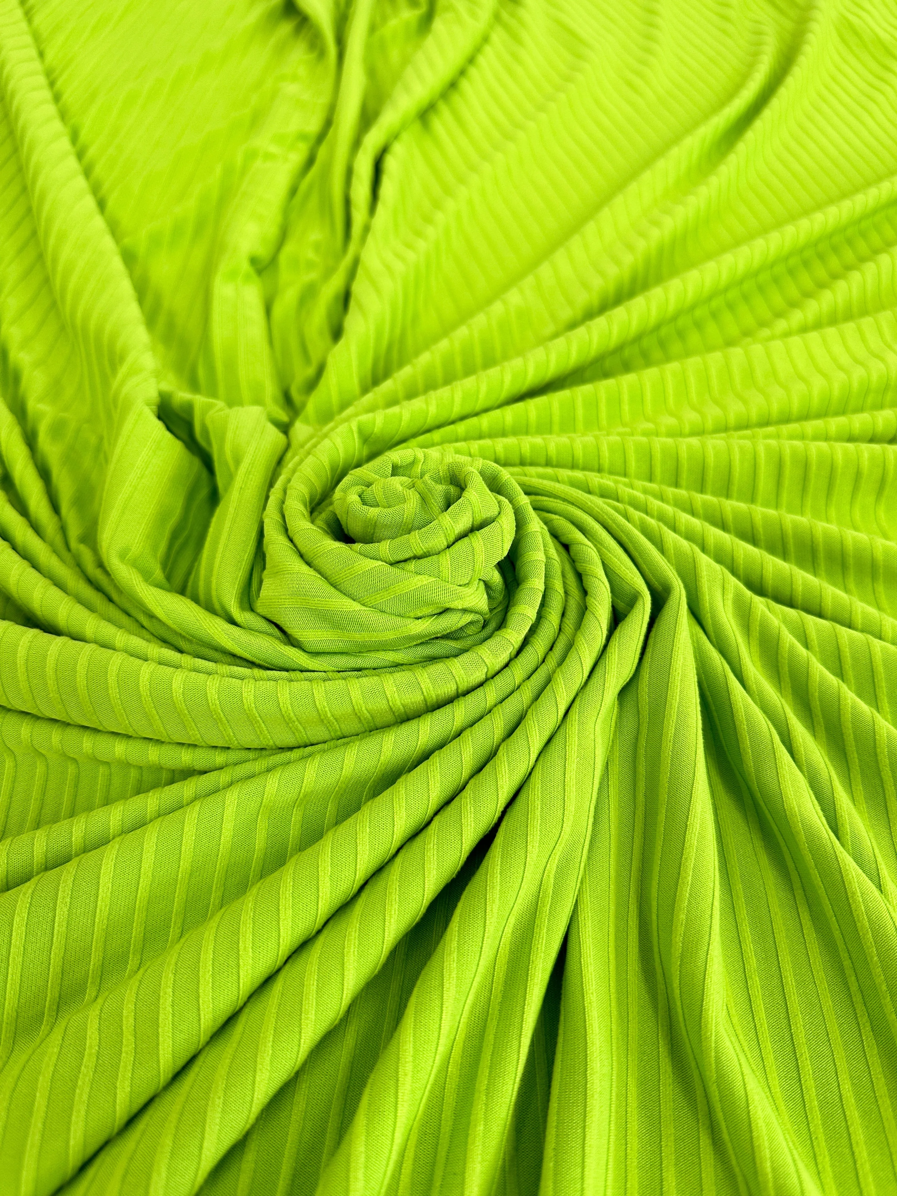 Lime Green Rib Knit