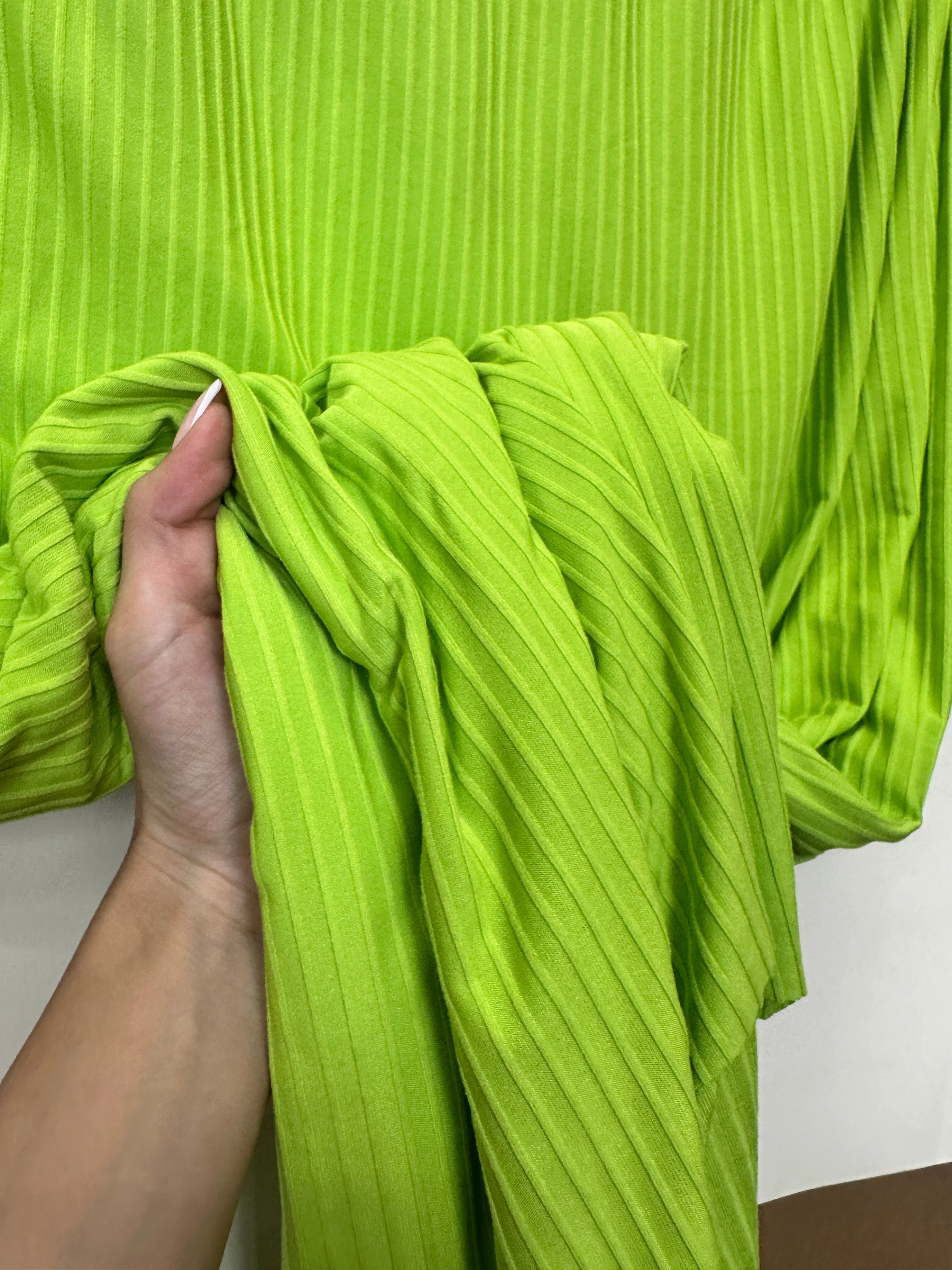 Lime Green Rib Knit - Image 7