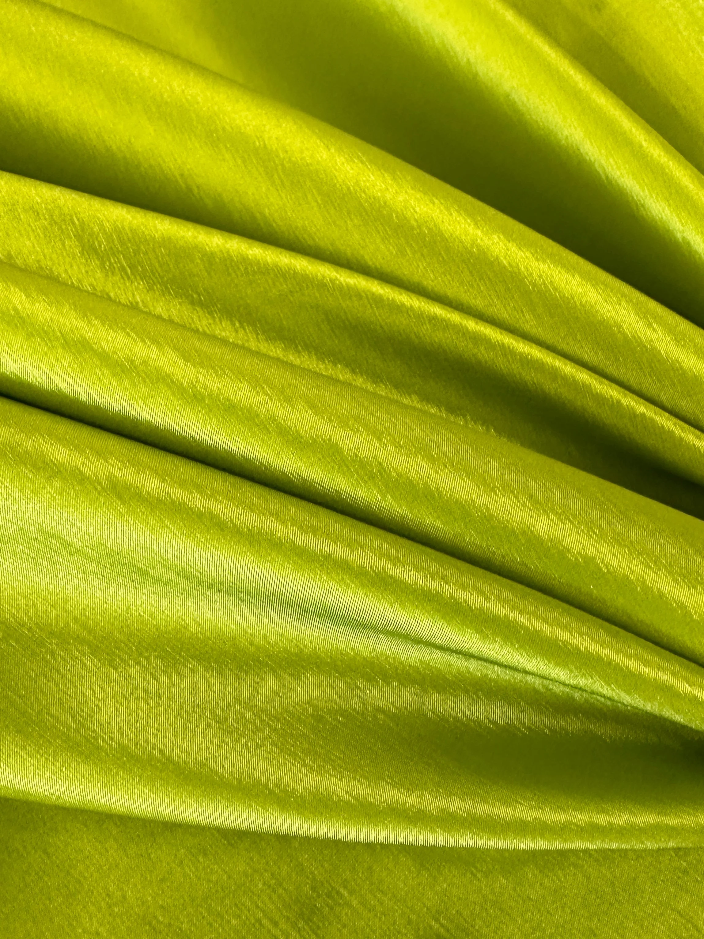 Lime Green Stretch Taffeta - Image 8