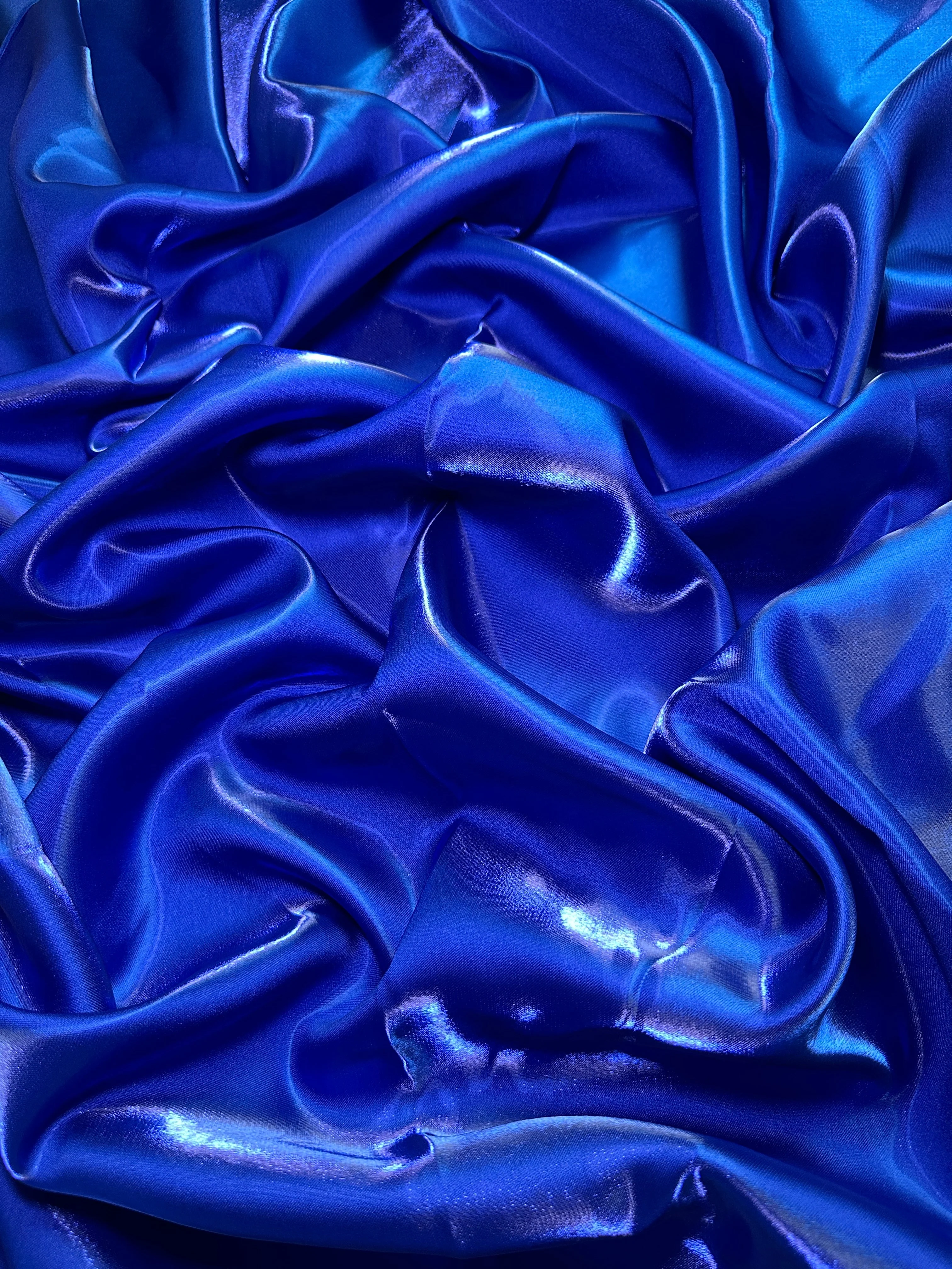 Royal Blue Liquid Bridal Satin - Image 2