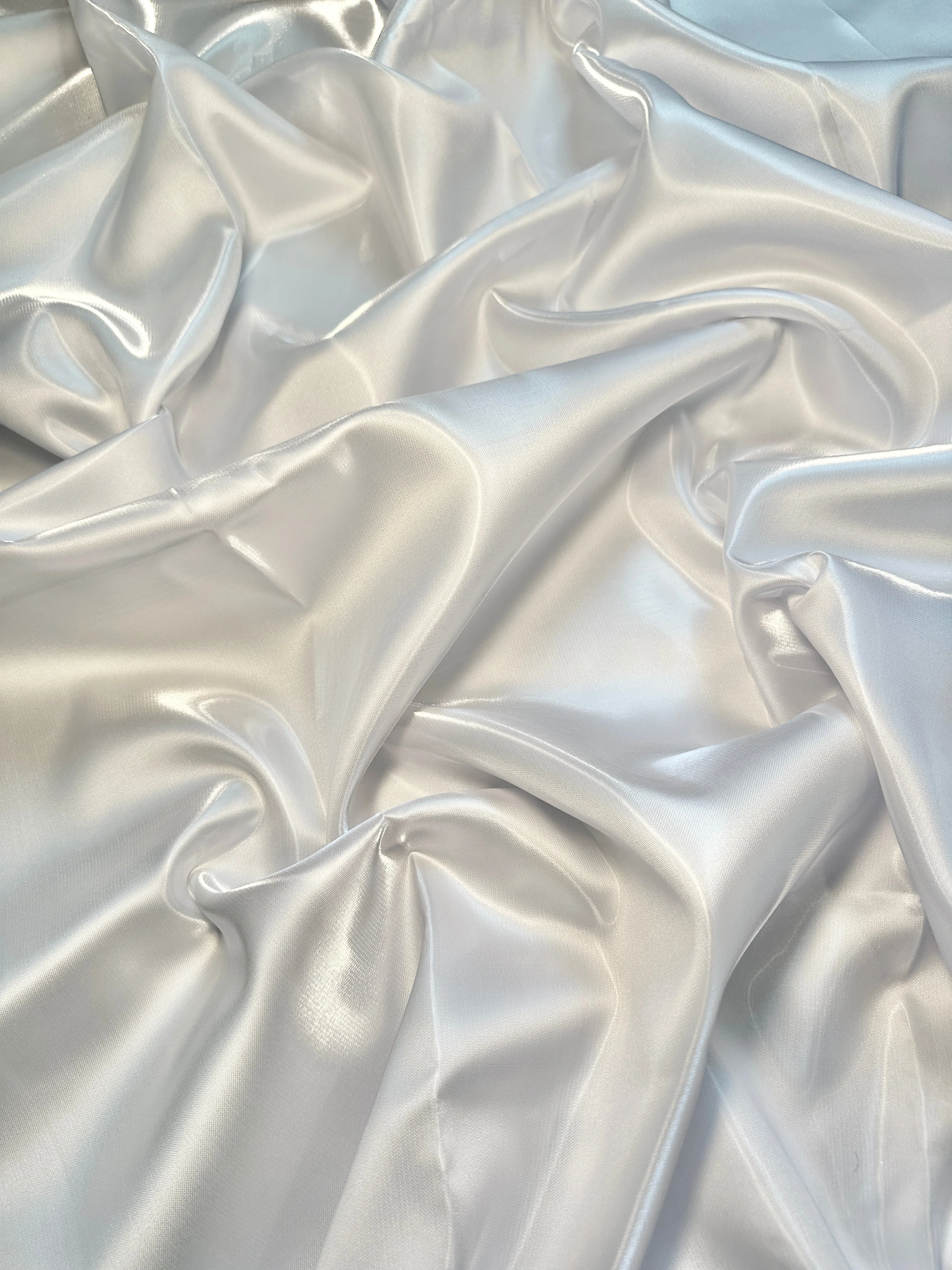White Liquid Bridal Satin - Image 3