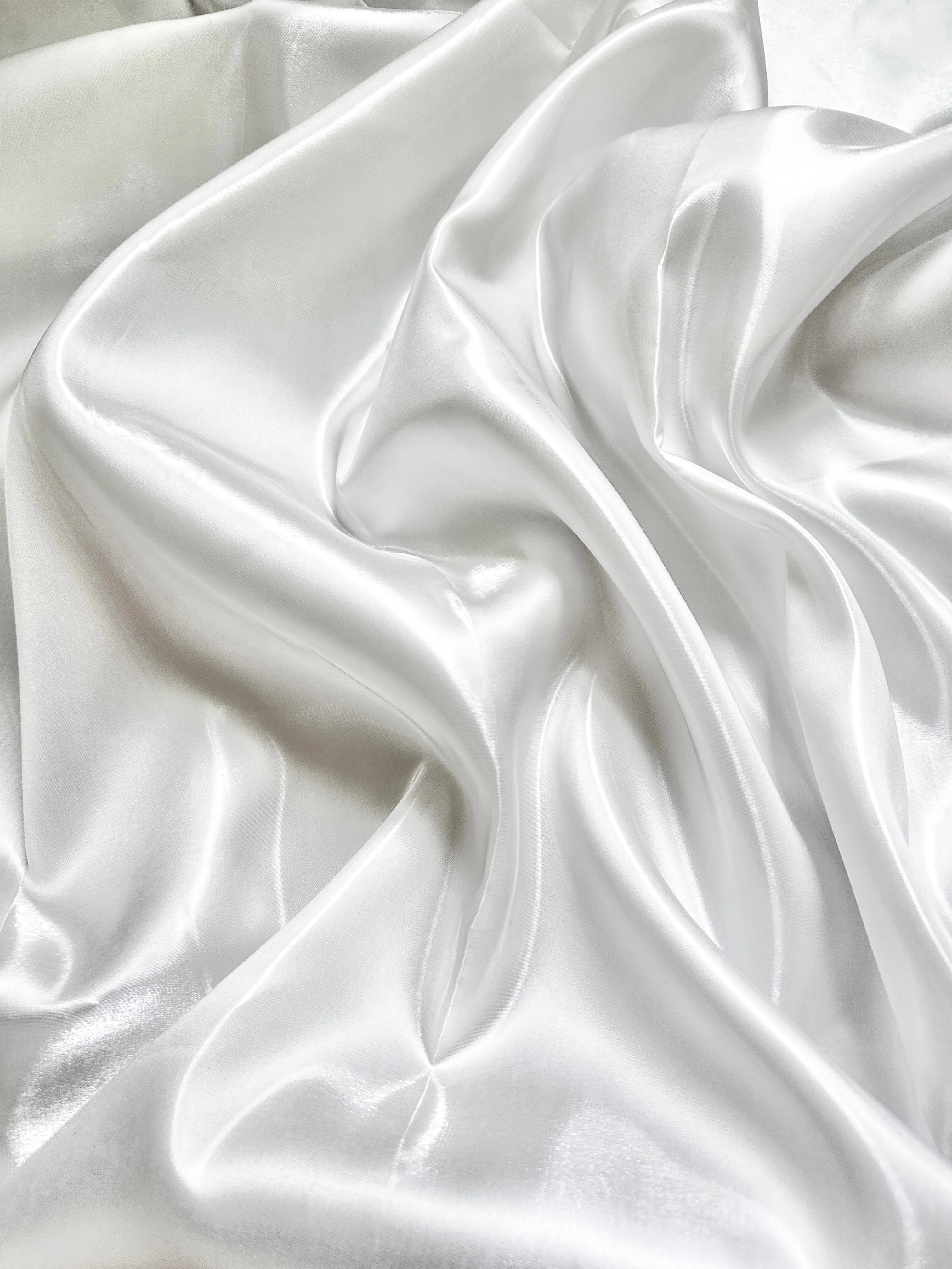 Off White Liquid Bridal Satin