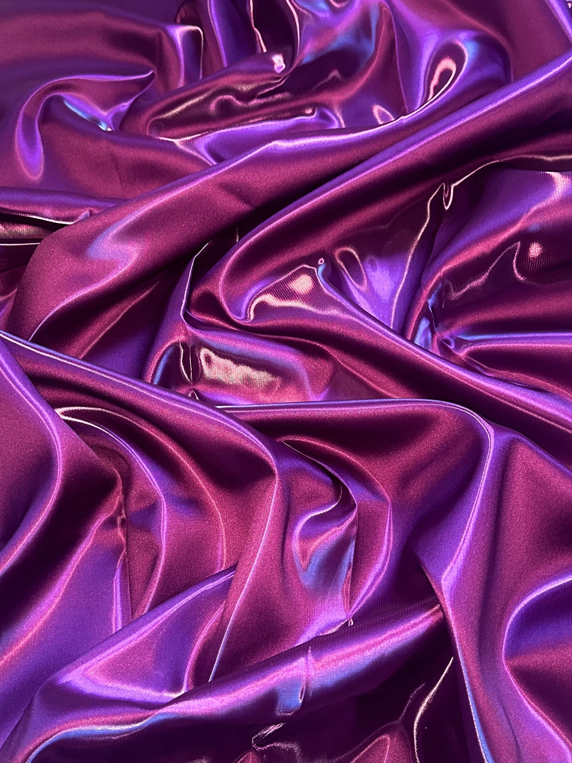 Eggplant Liquid Bridal Satin - Image 4