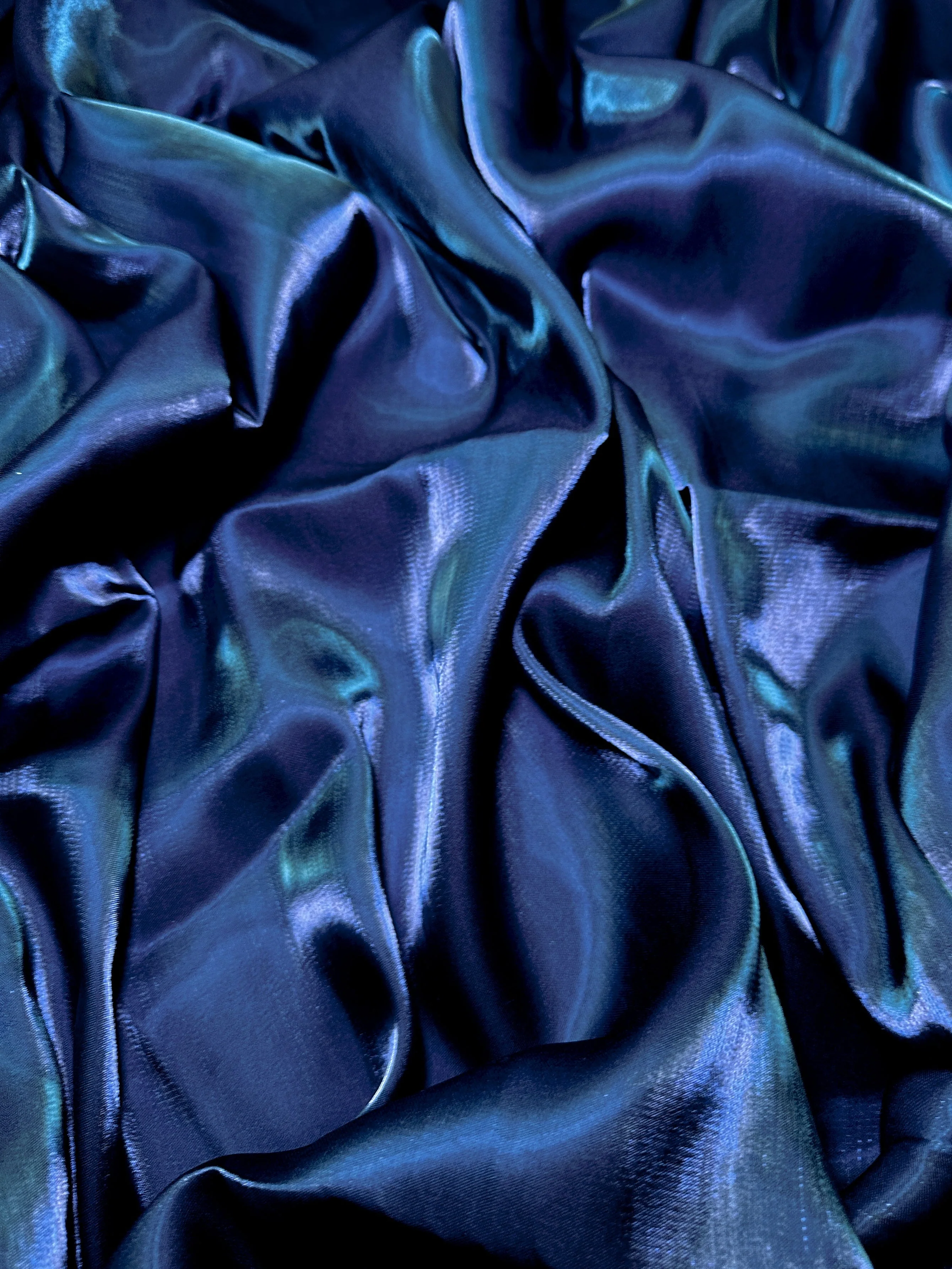 Navy Blue Water Liquid Shimmery Chiffon - Image 4