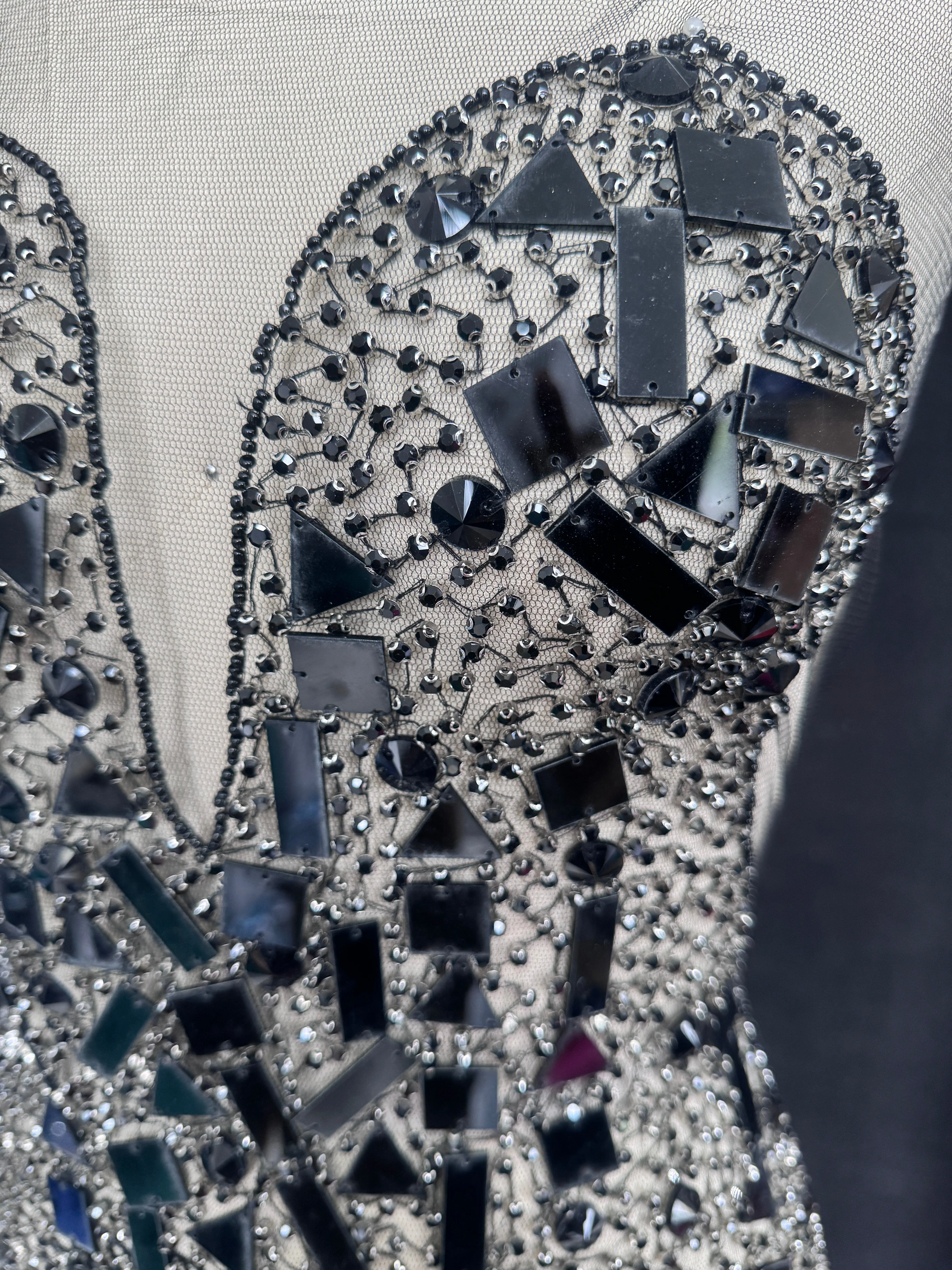 Maddy Black Rhinestone Bodice Appliqué - Image 4