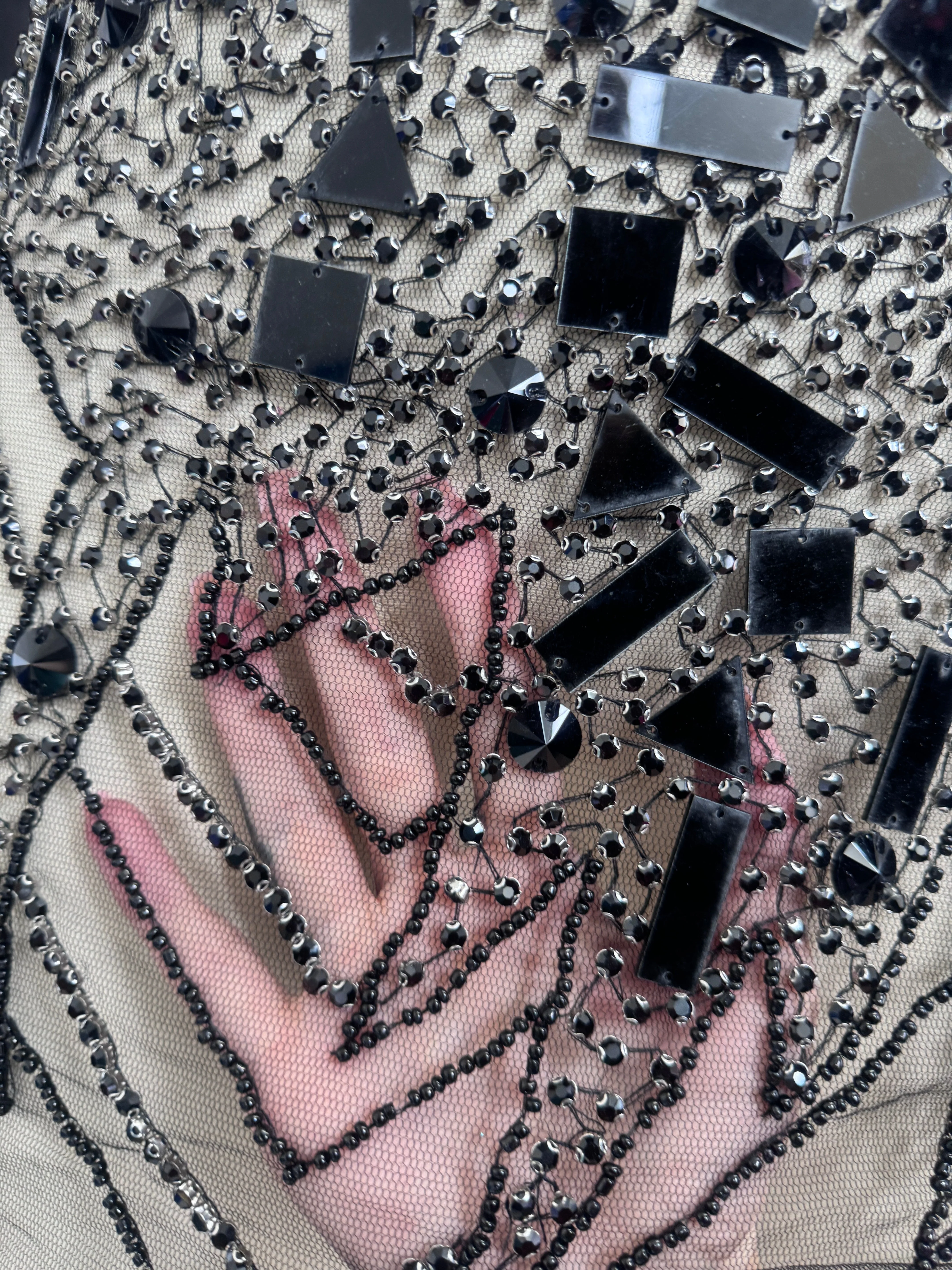 Maddy Black Rhinestone Bodice Appliqué - Image 5