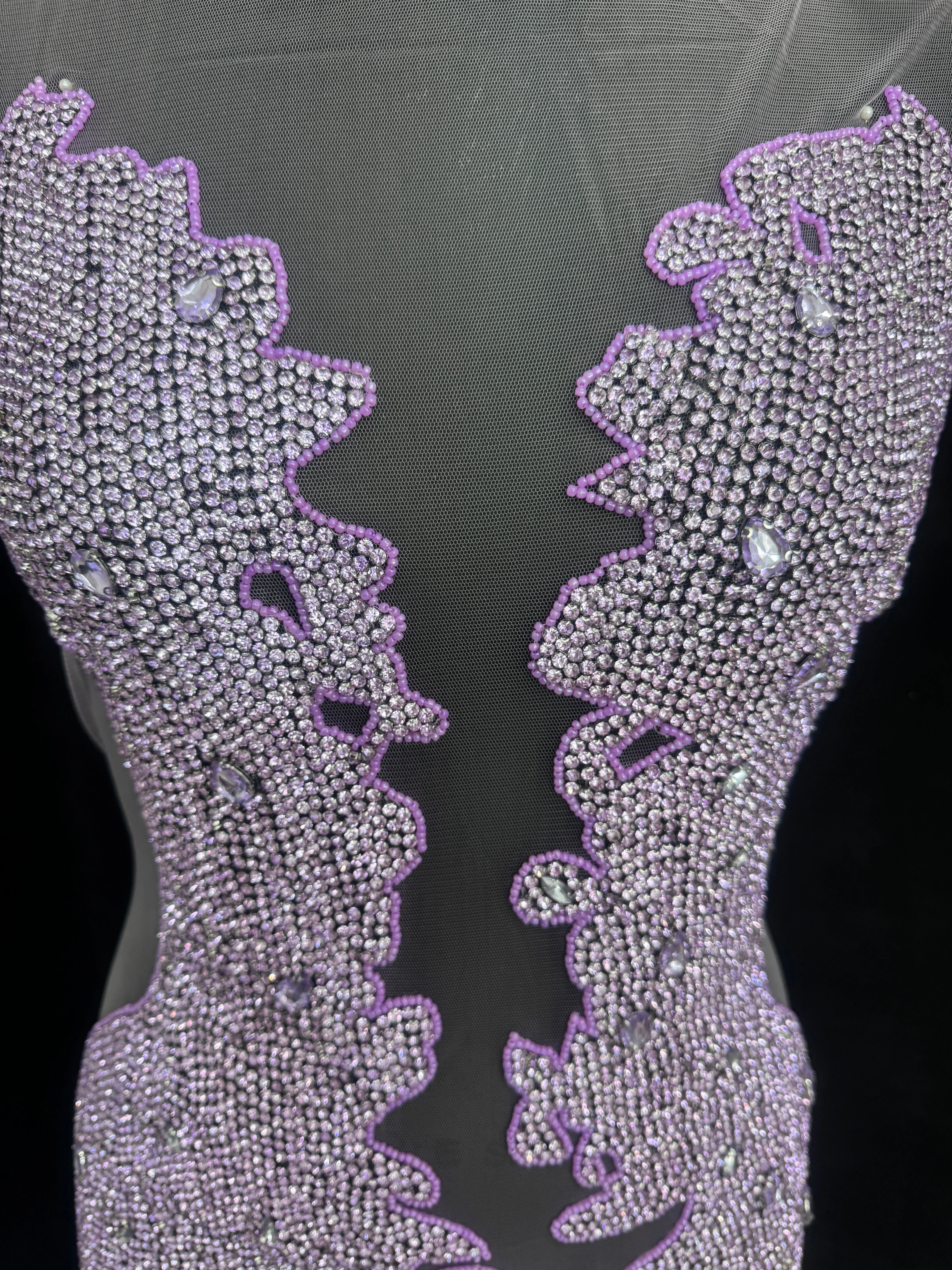 Maddy Lilac Rhinestone Bodice Applique - Image 2