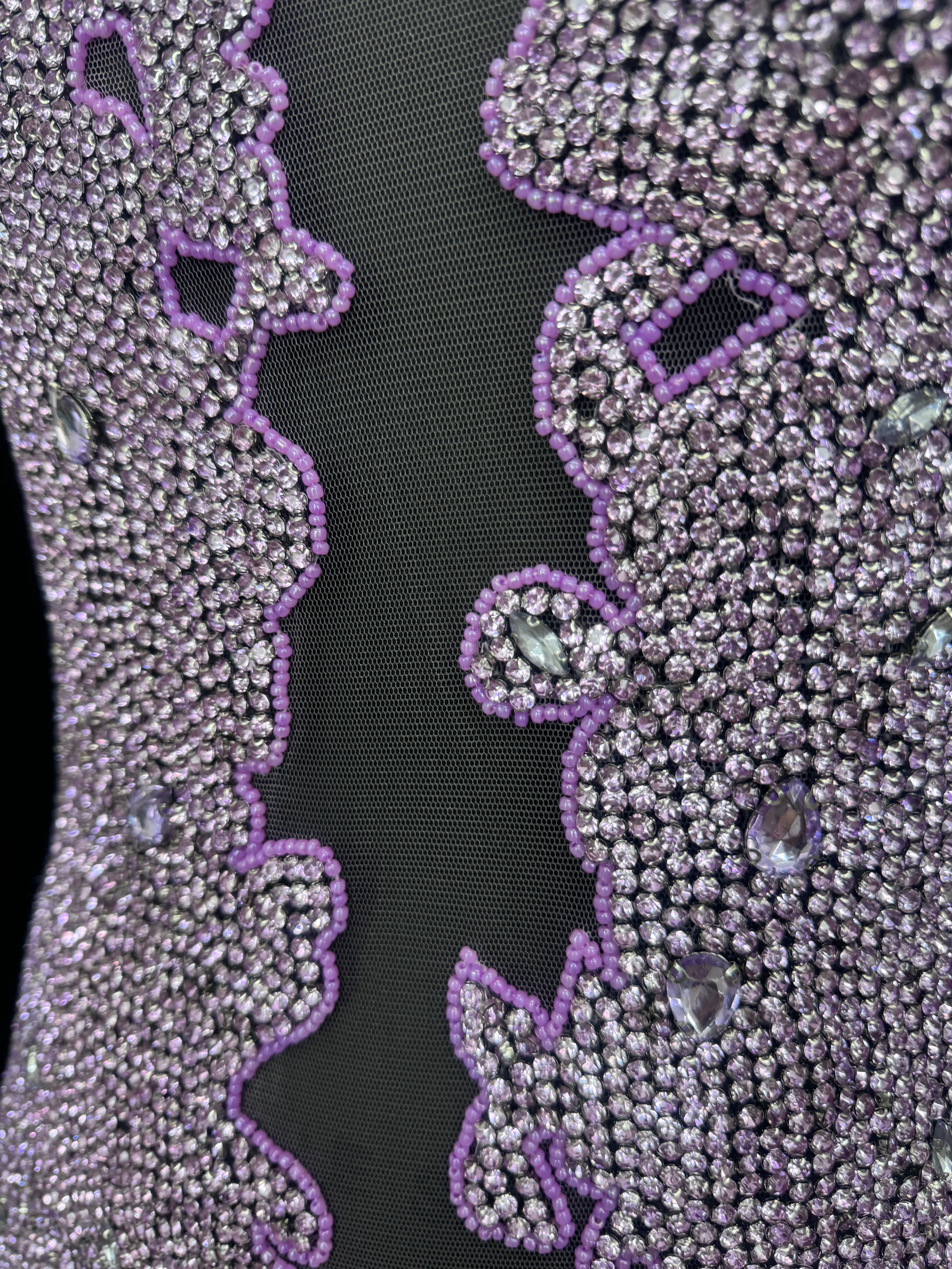 Maddy Lilac Rhinestone Bodice Applique - Image 3