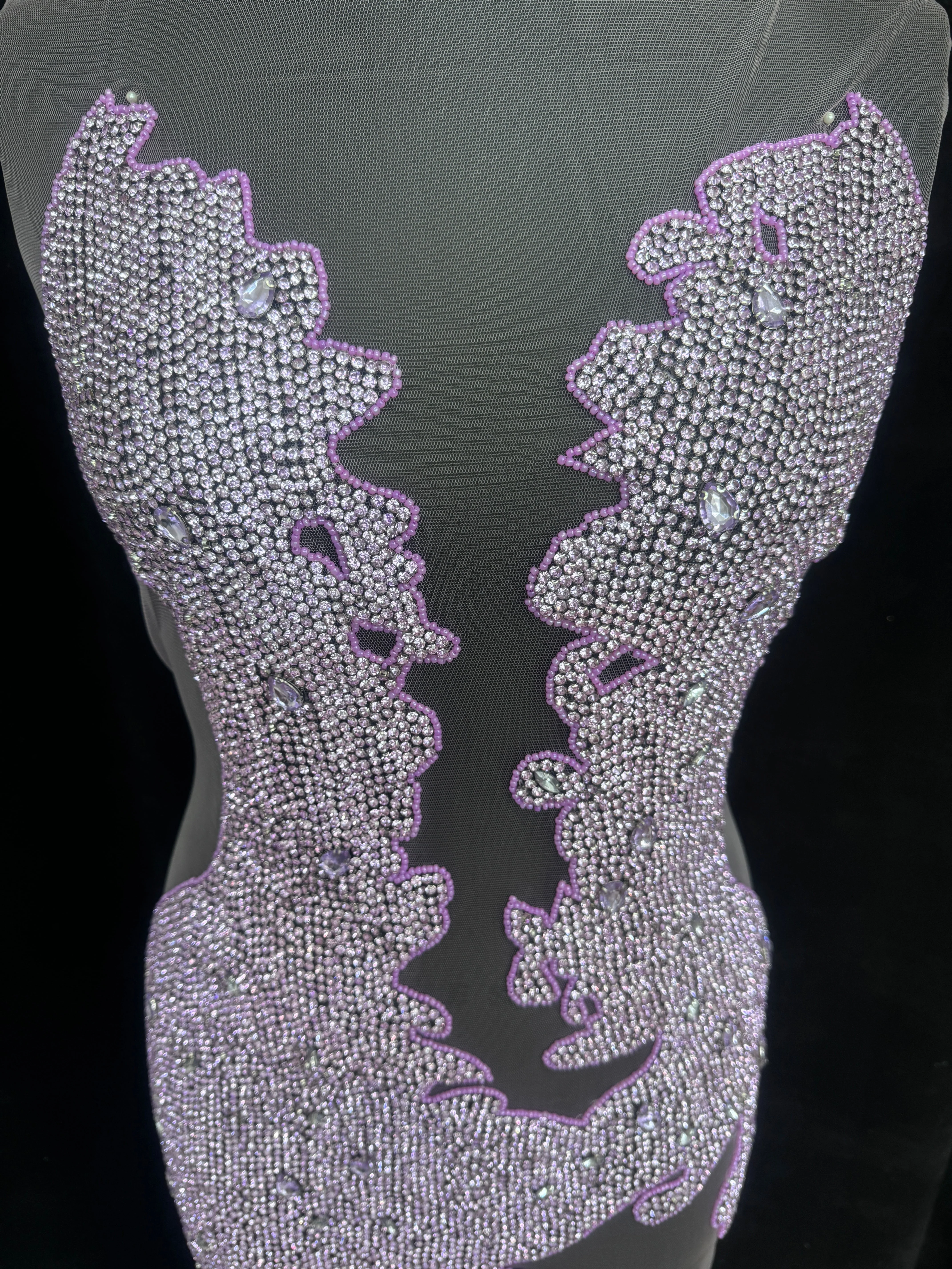 Maddy Lilac Rhinestone Bodice Applique - Image 4