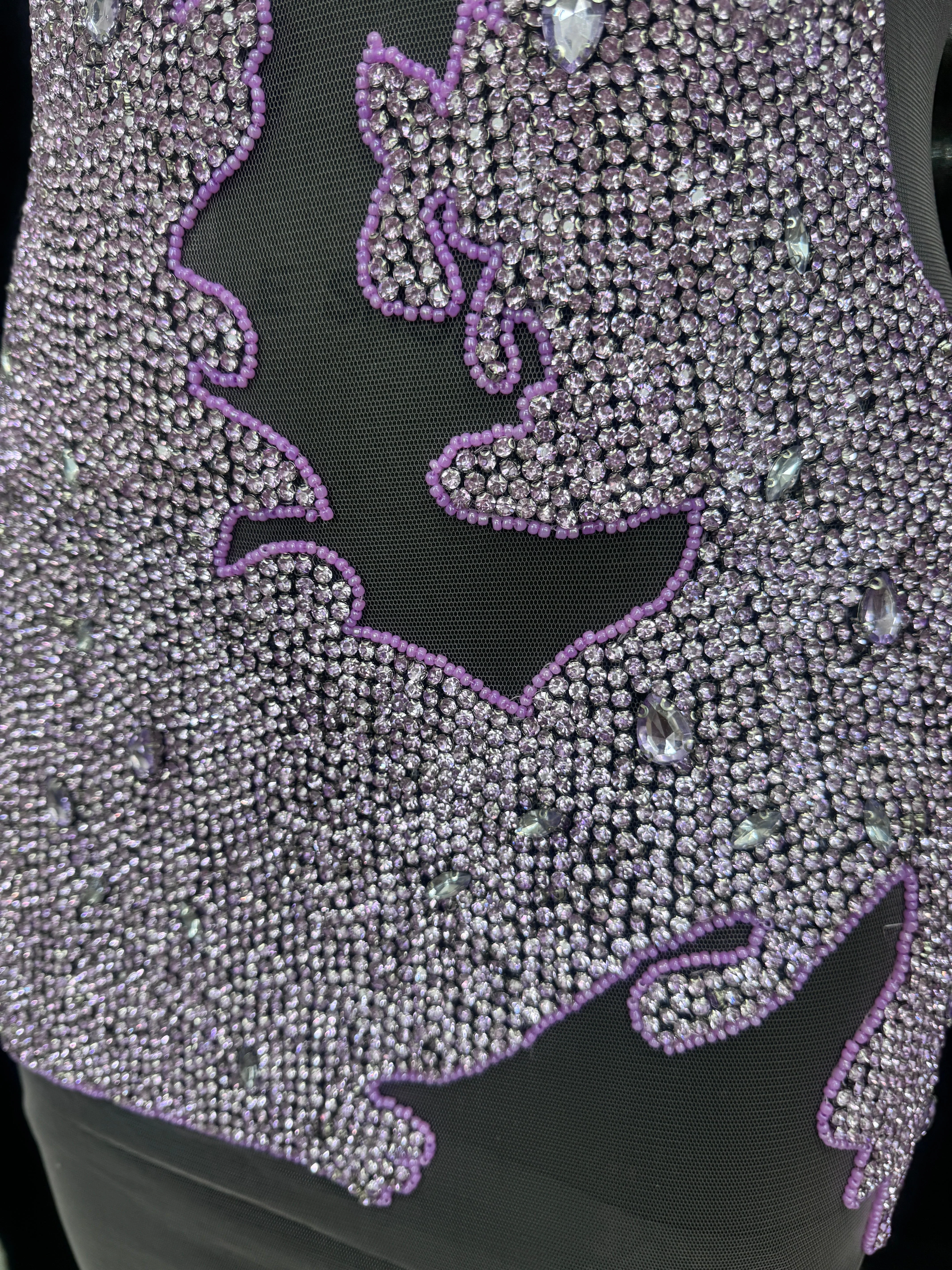 Maddy Lilac Rhinestone Bodice Applique - Image 5