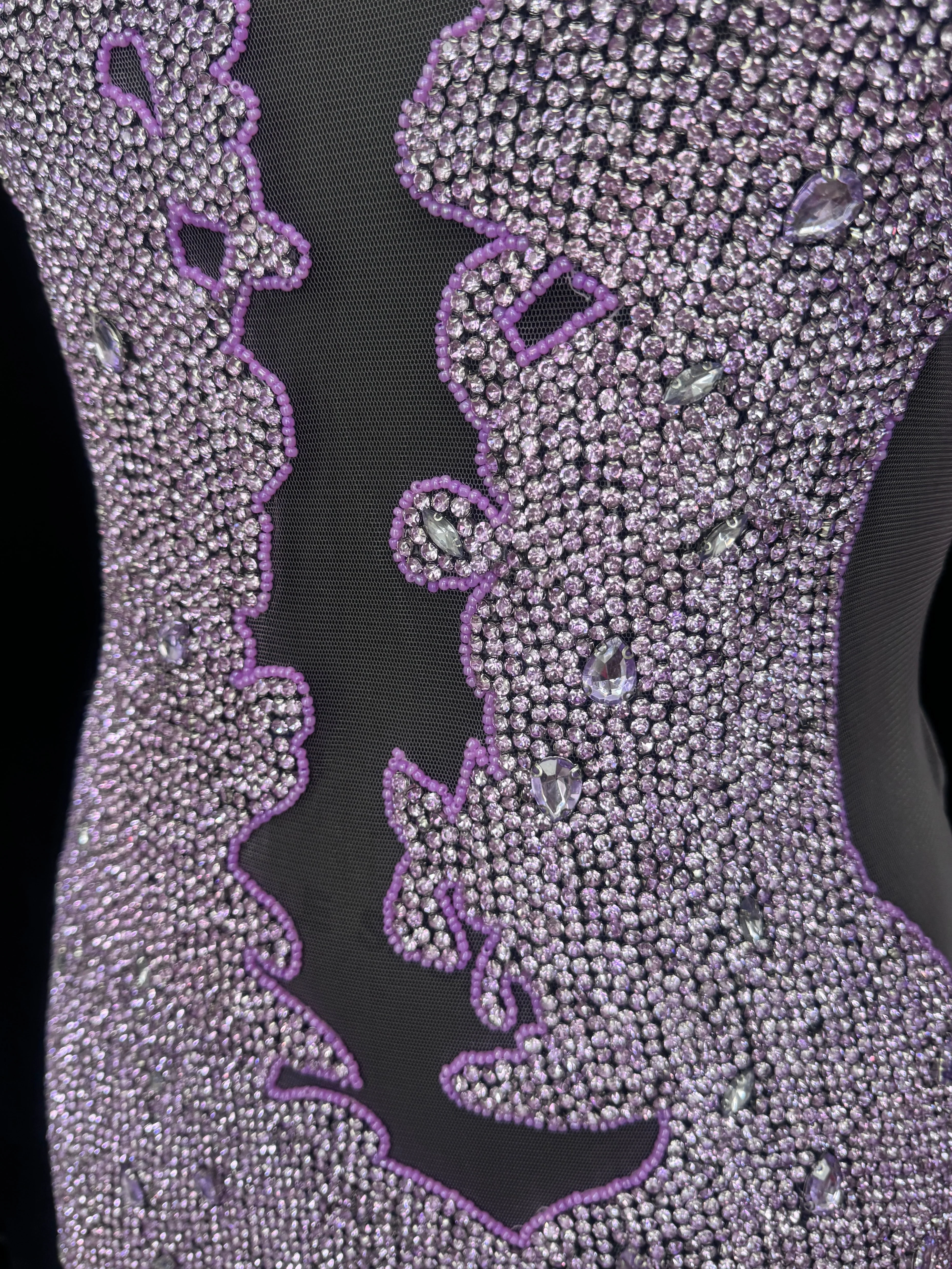 Maddy Lilac Rhinestone Bodice Applique - Image 6