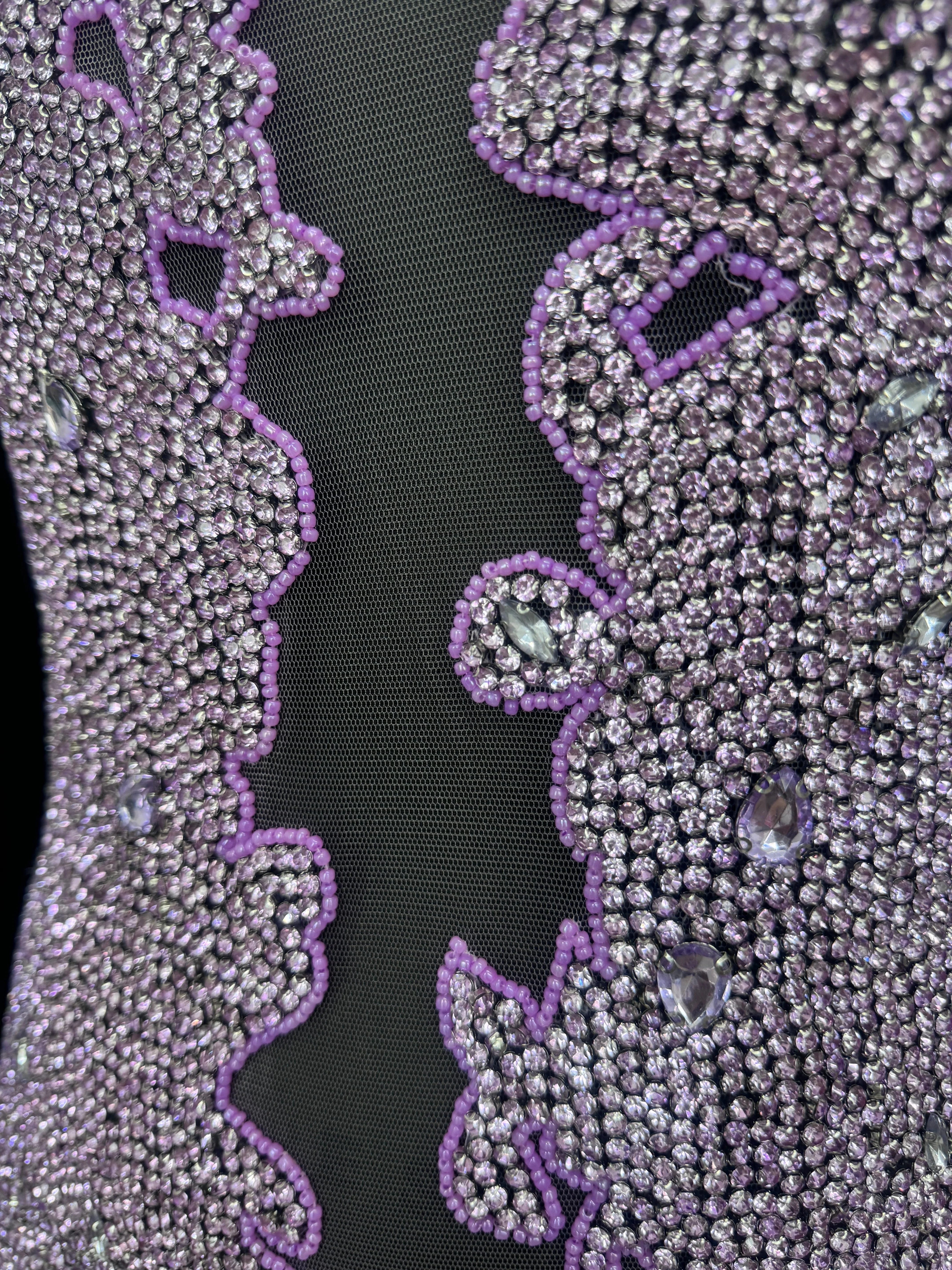 Maddy Lilac Rhinestone Bodice Applique - Image 8