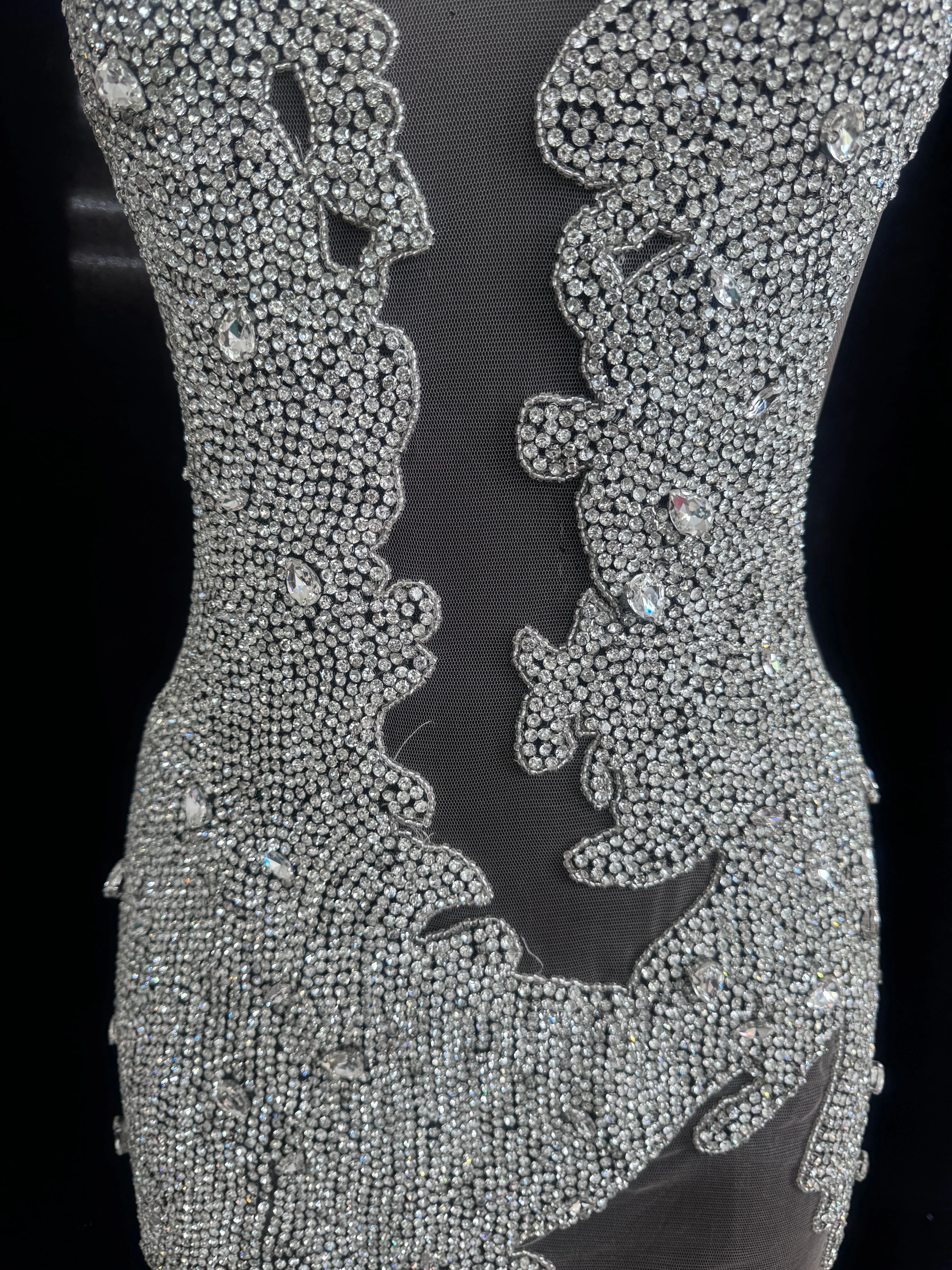 Maddy Silver Rhinestone Bodice Appliqué - Image 5