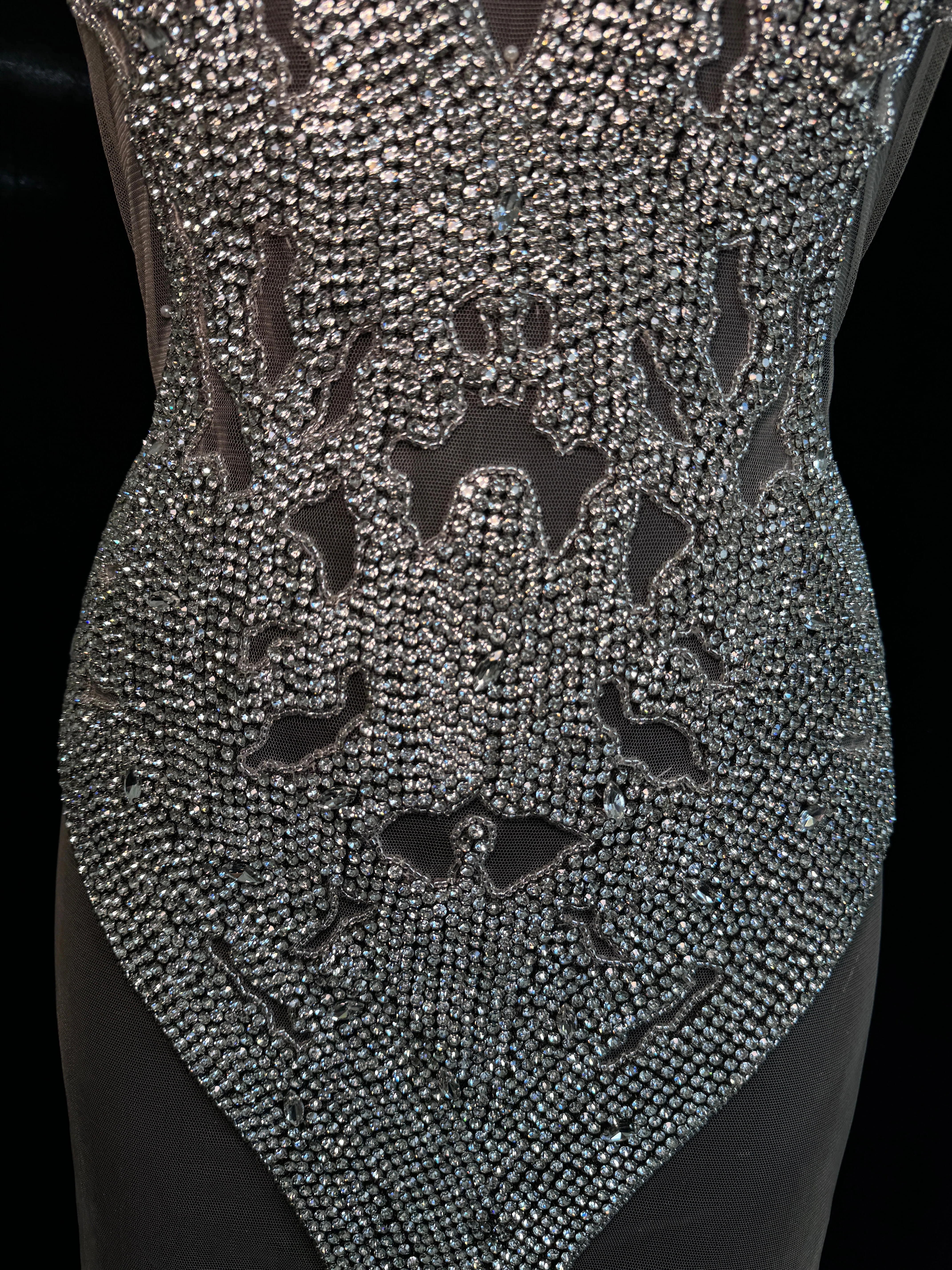 Madeleine Silver Rhinestones Bodice Applique - Image 5