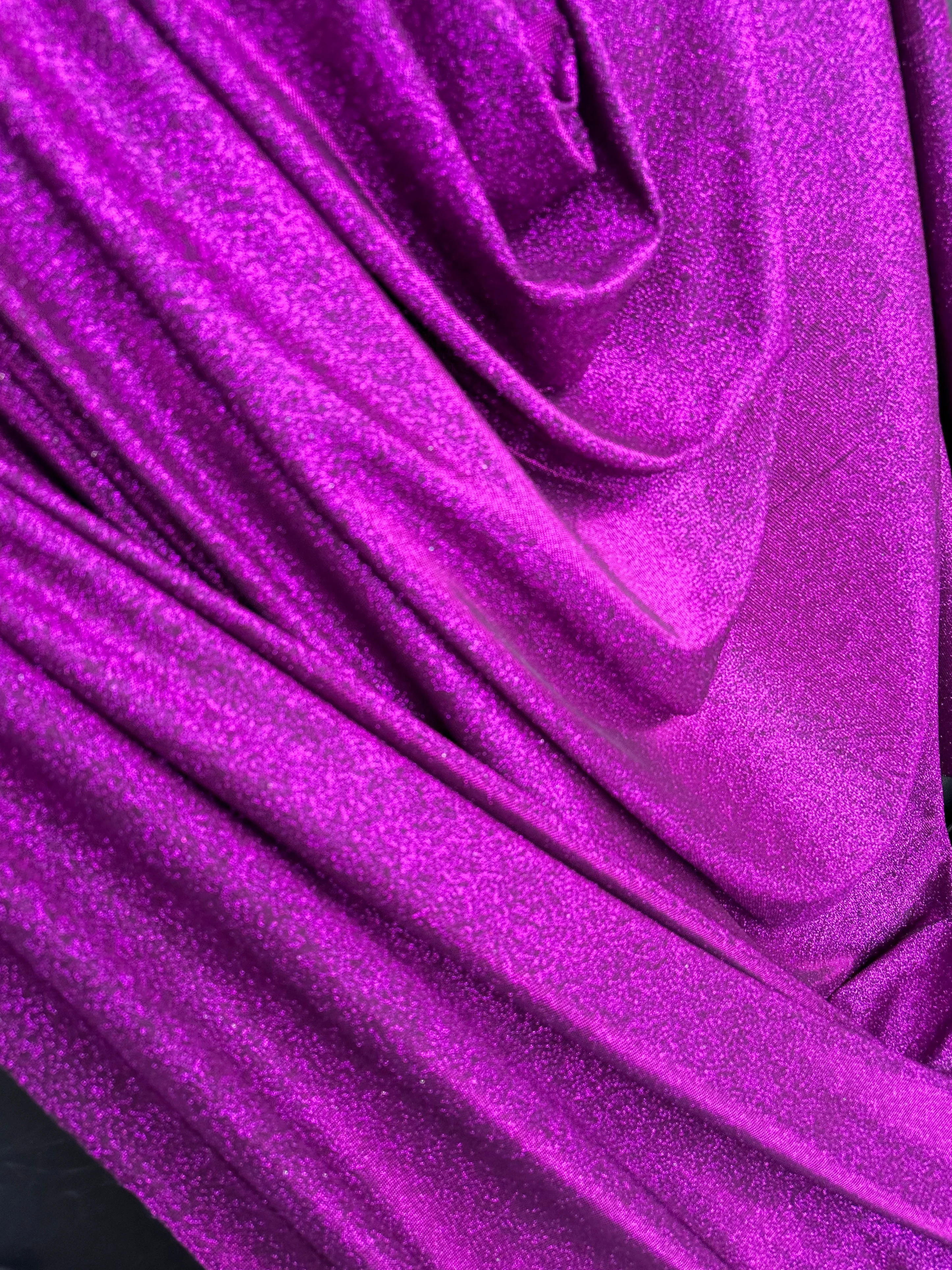 Magenta Stretch Metallic Lurex - Image 4