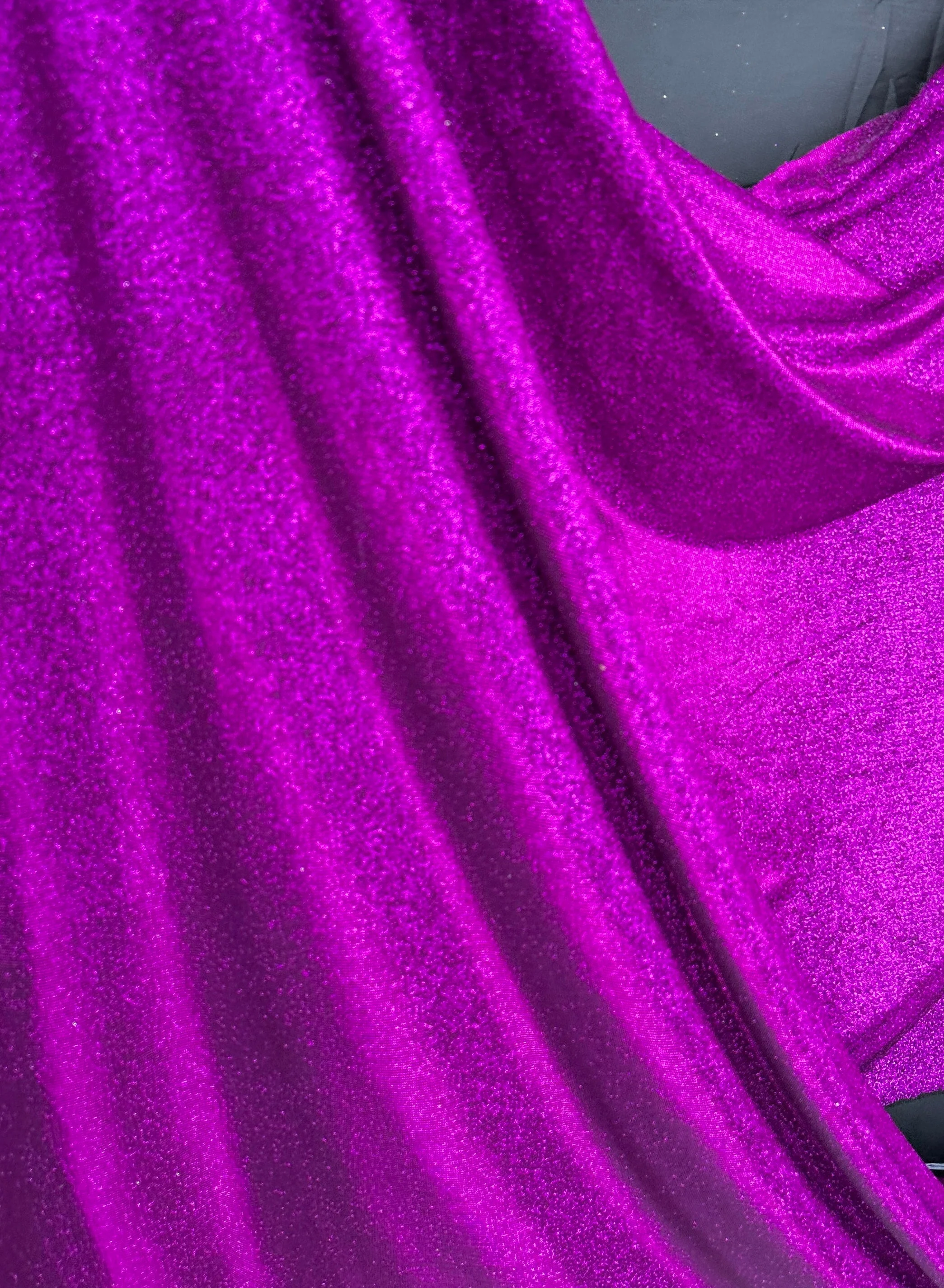 Magenta Stretch Metallic Lurex - Image 5
