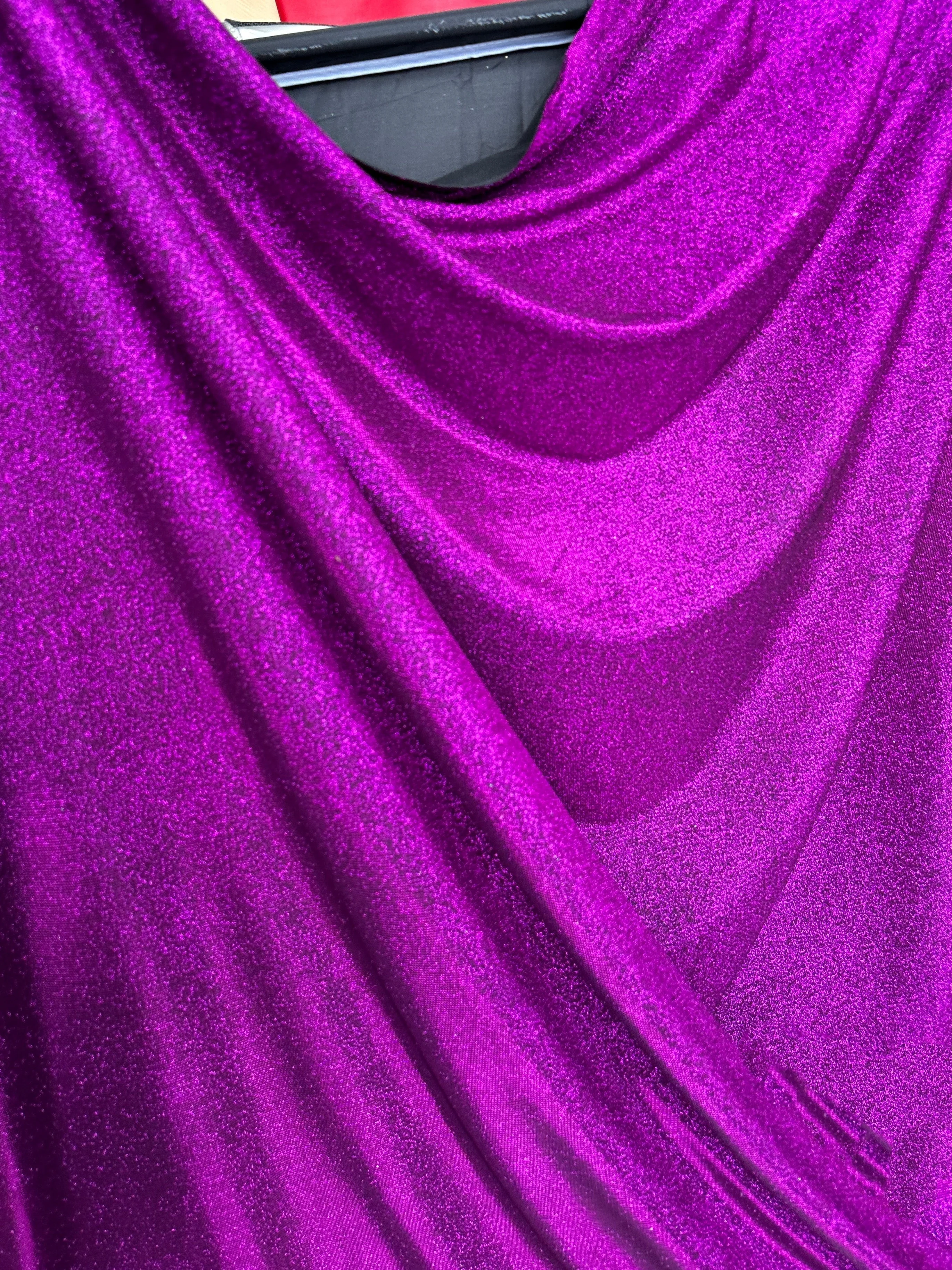 Magenta Stretch Metallic Lurex - Image 7