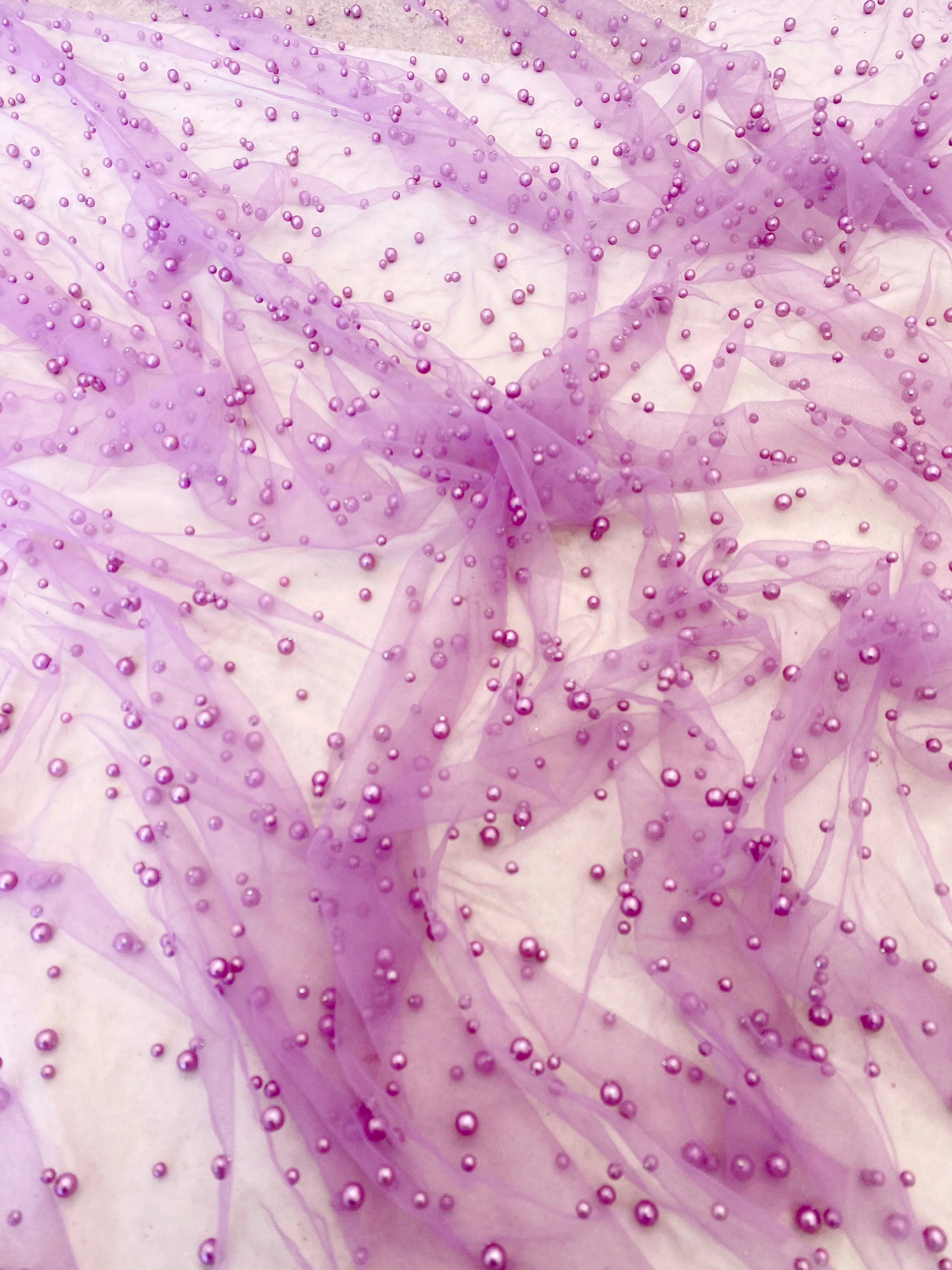 Magenta Pearl Tulle - Image 3
