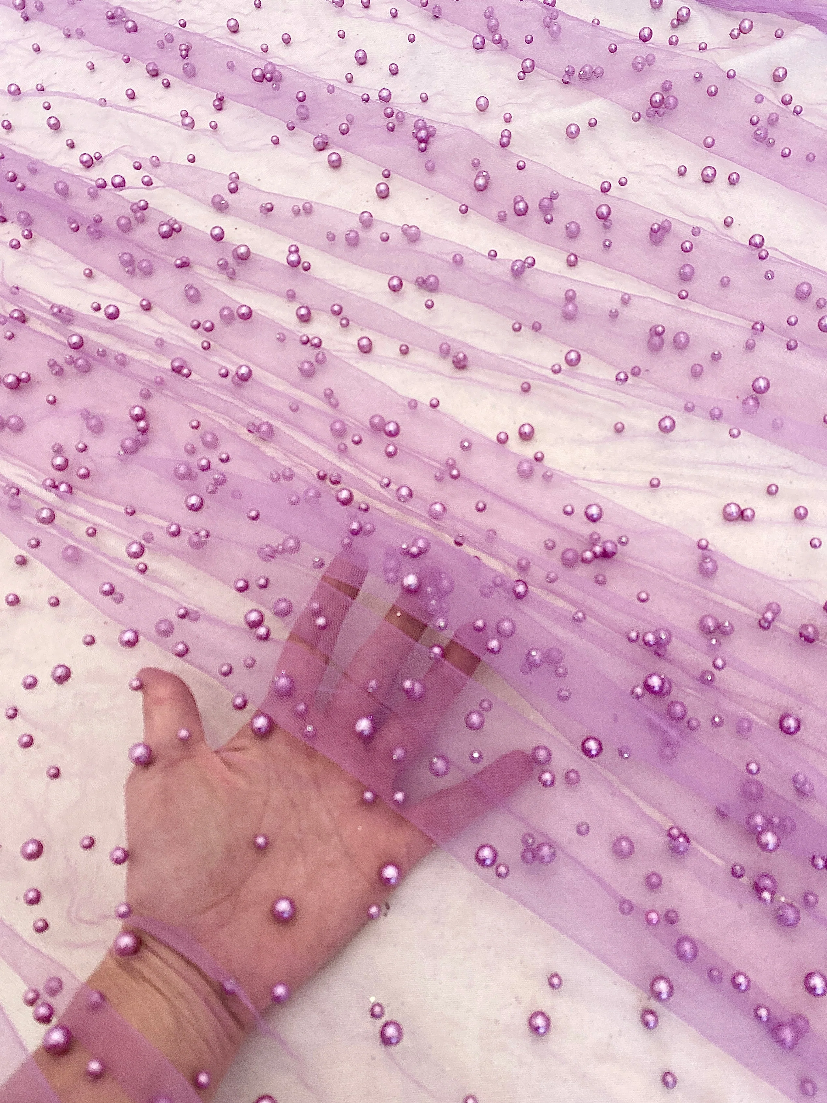 Magenta Pearl Tulle - Image 4