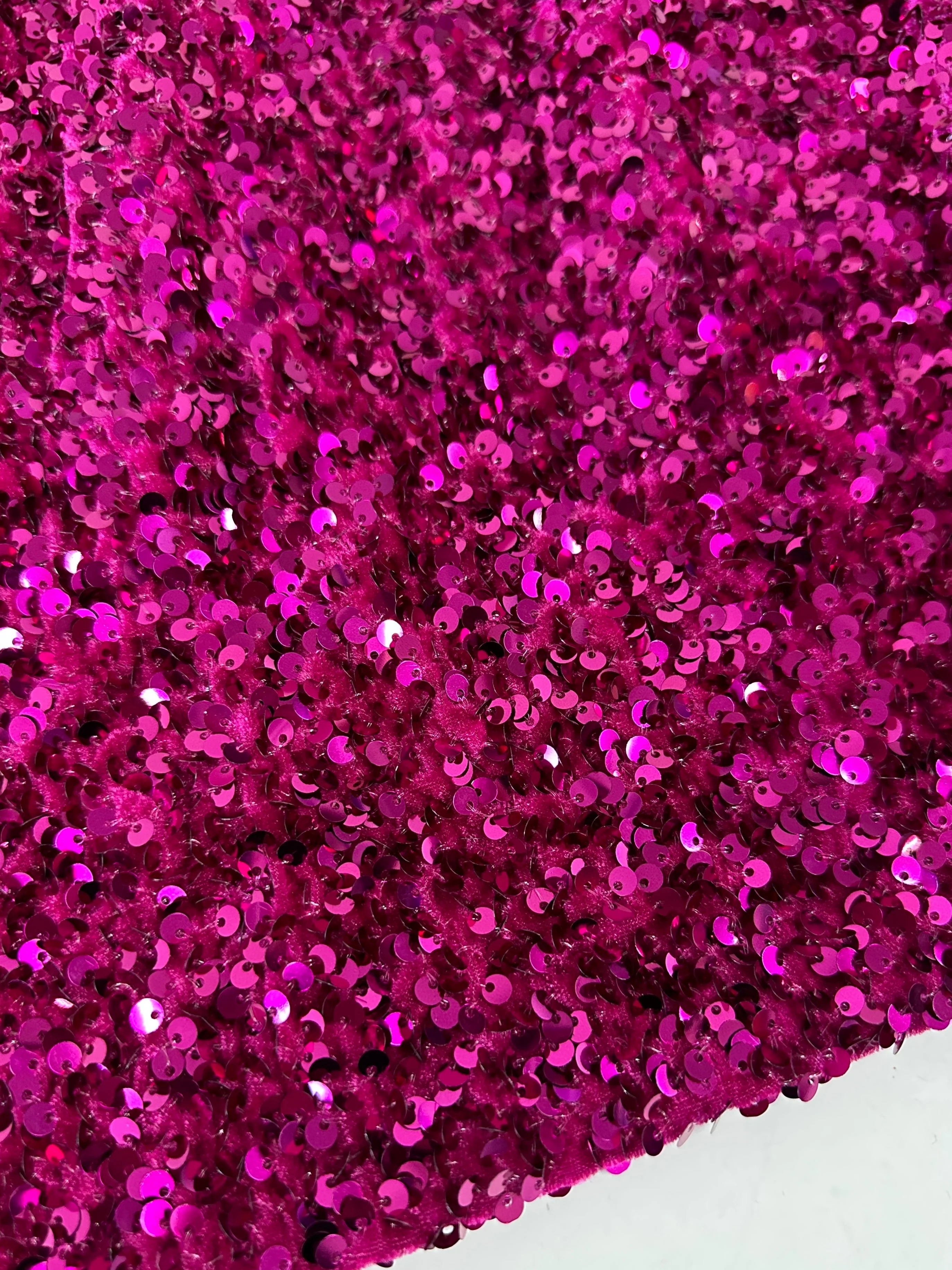 Magenta Sequin on Velvet